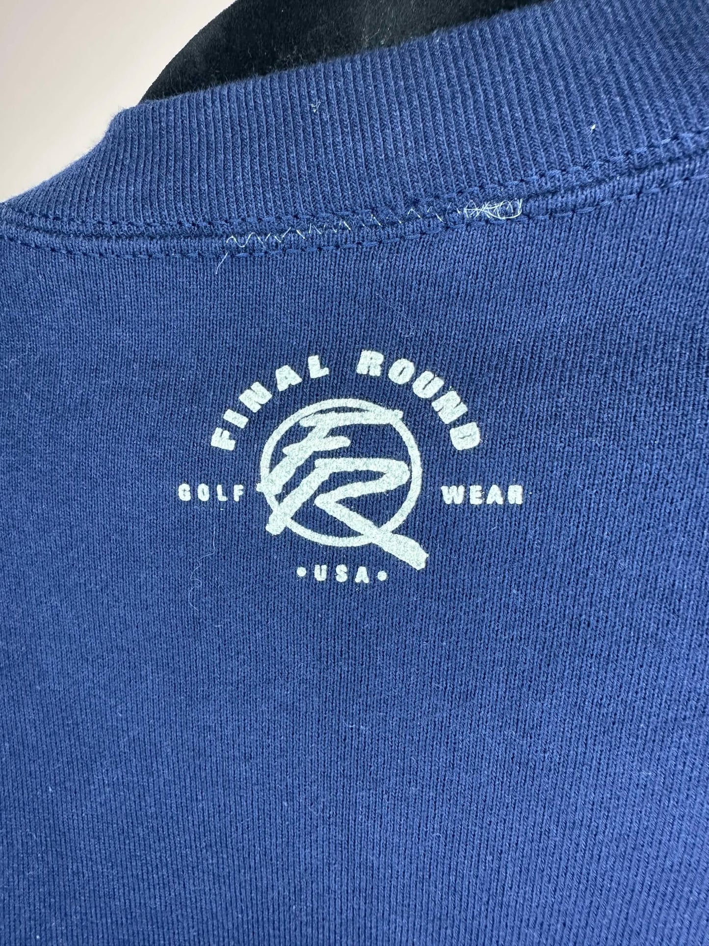VTG x Freeman Sports x Property of Final Round Golf Wear x Navy Pullover Crewneck - L