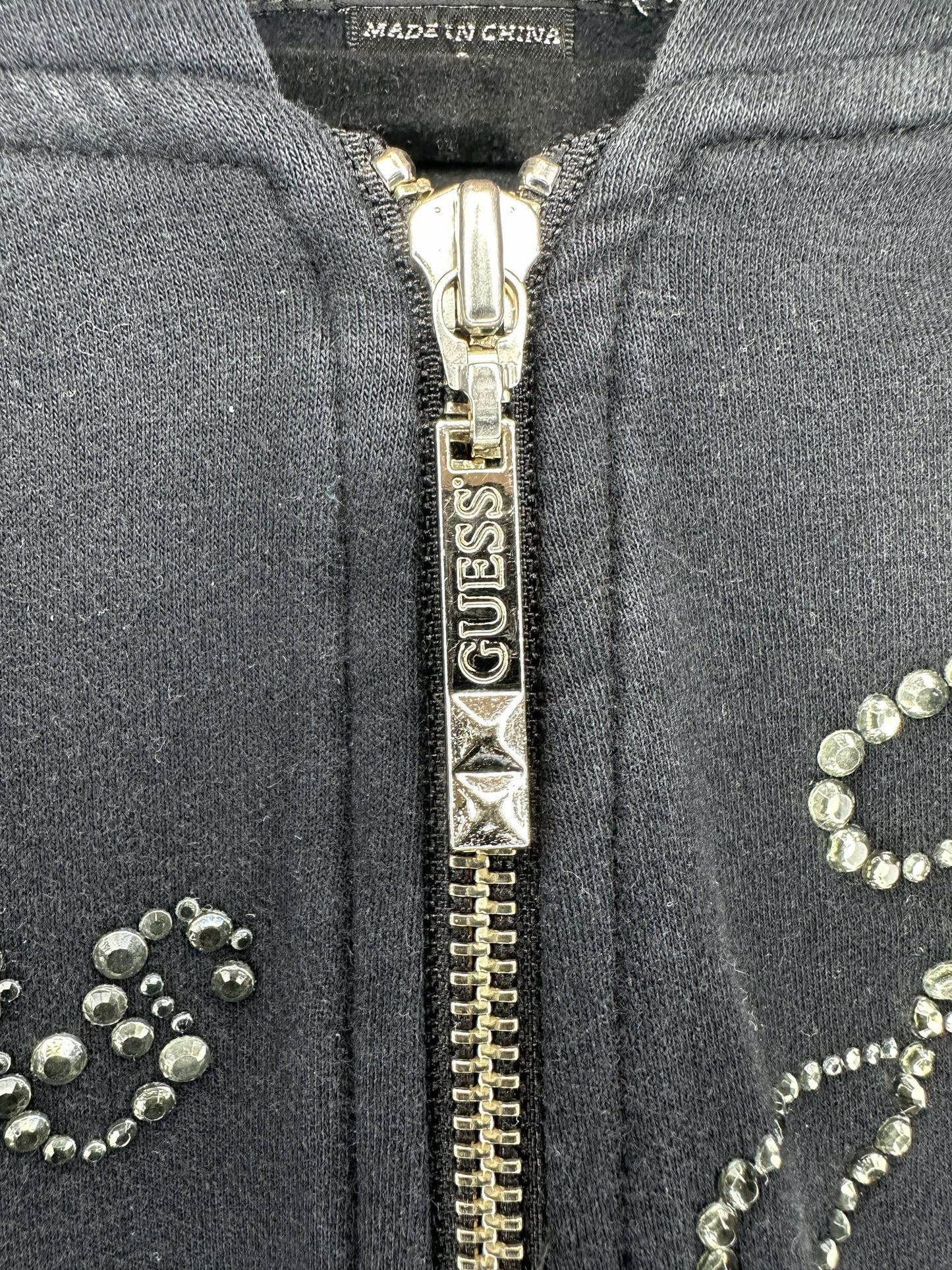 Y2K x Guess Jeans x Black Full Zip Hoodie - Women's S