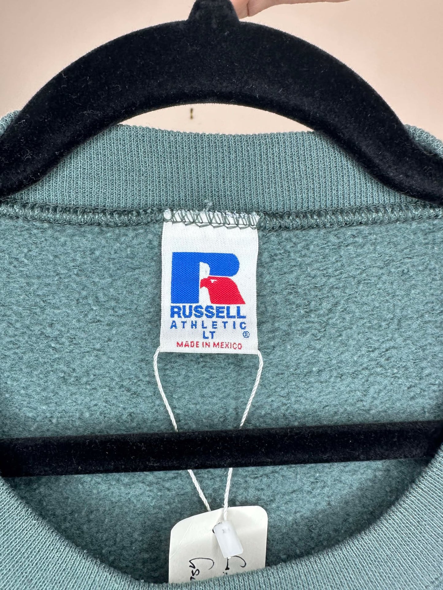 VTG x Russell Athletic x Green Essential Blank Pullover Crewneck - L