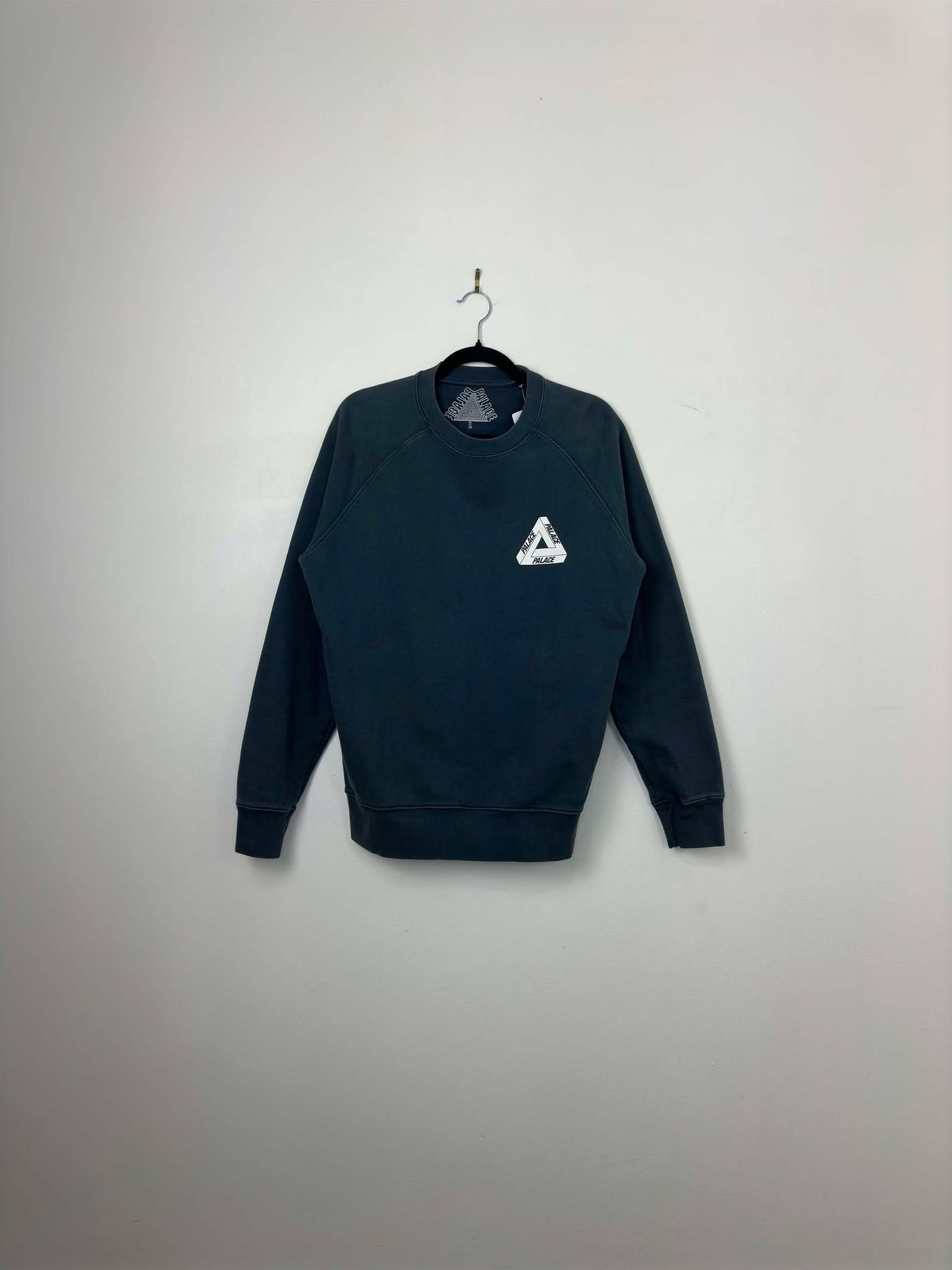 PALACE x Dark Blue Tri Logo Pullover Crewneck - L