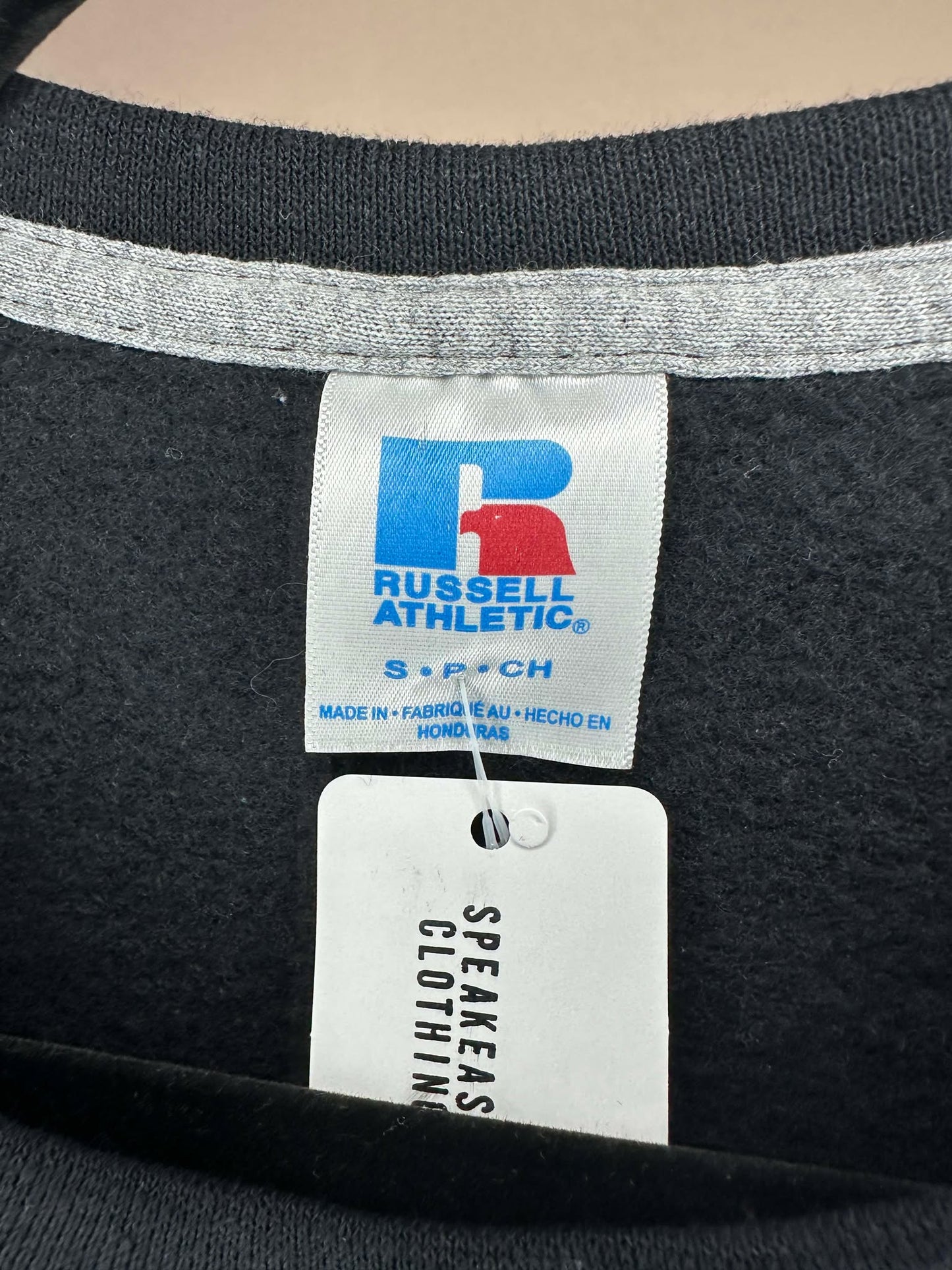 VTG x Russell Athletic x Duke University x Blue Devil x Black Pullover Crewneck - S