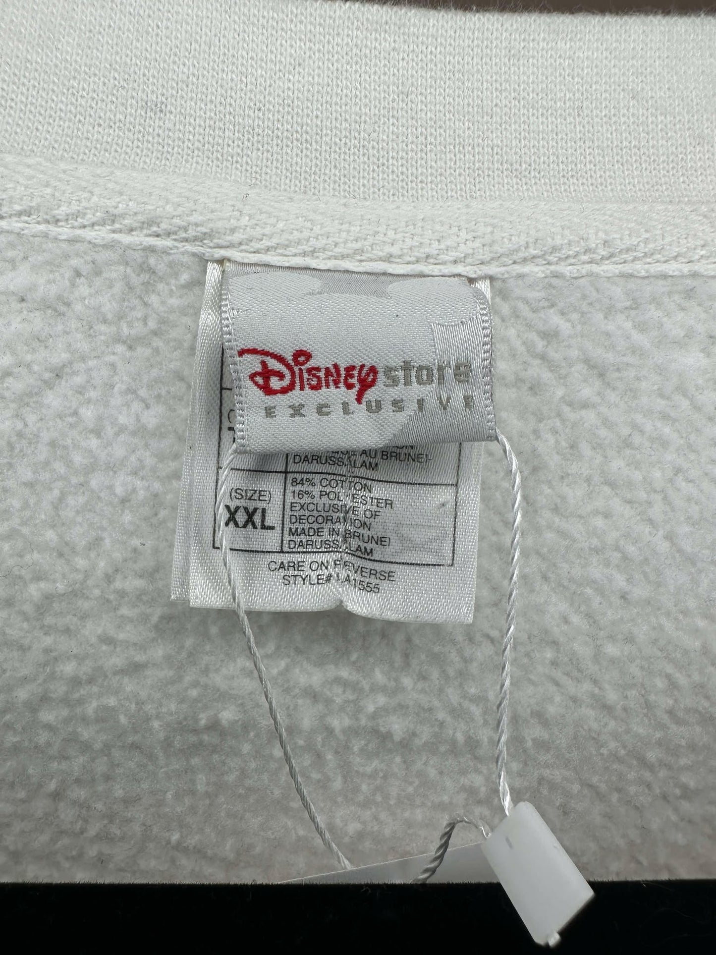 VTG x Disney x Tinker Bell Forever Sassy x White Embroidered Pullover Crewneck - XXL