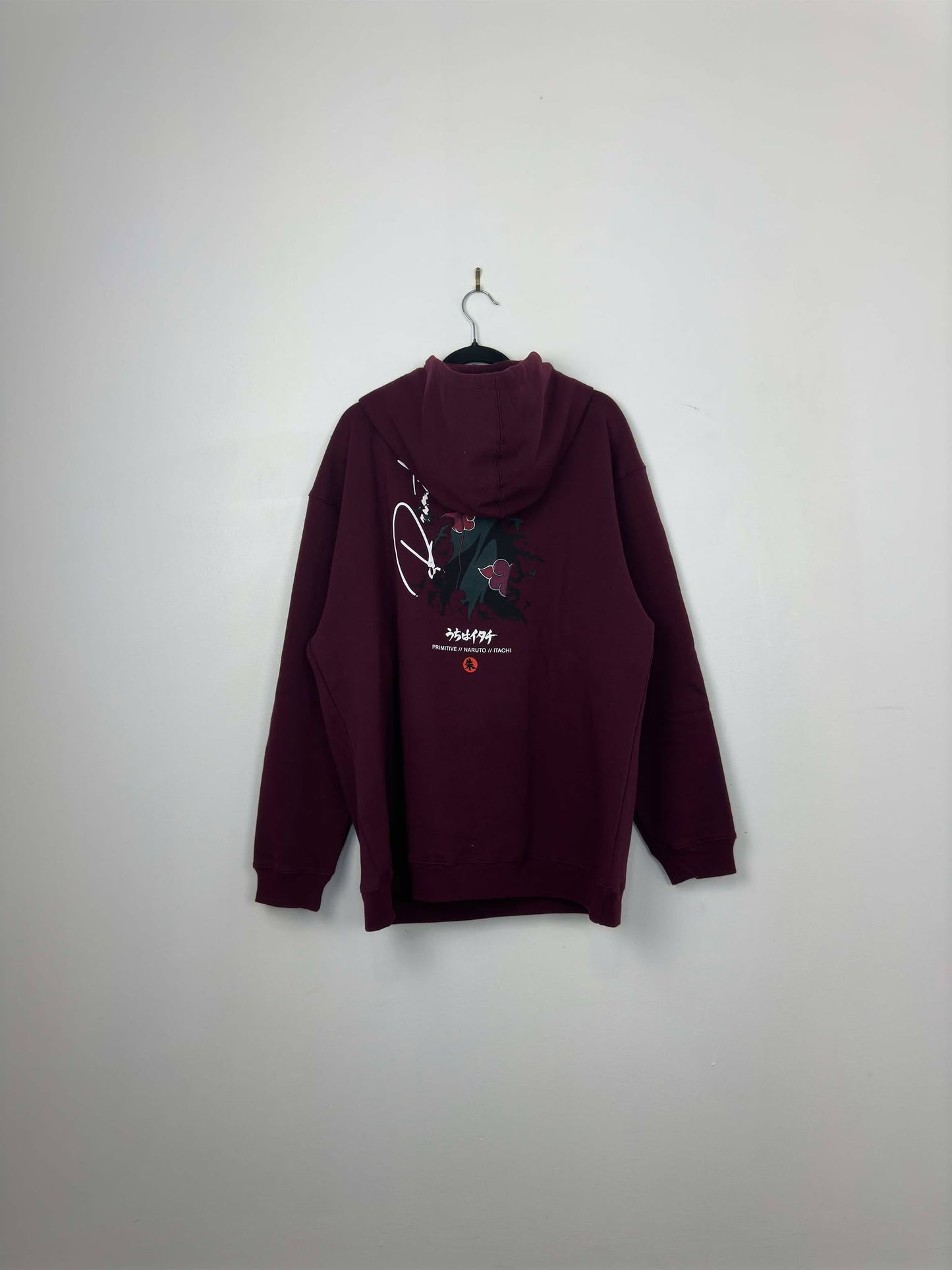 BNWT x Primitive x Naruto Shippuden x Uchiha Itachi x Maroon Pullover Hoodie - XL