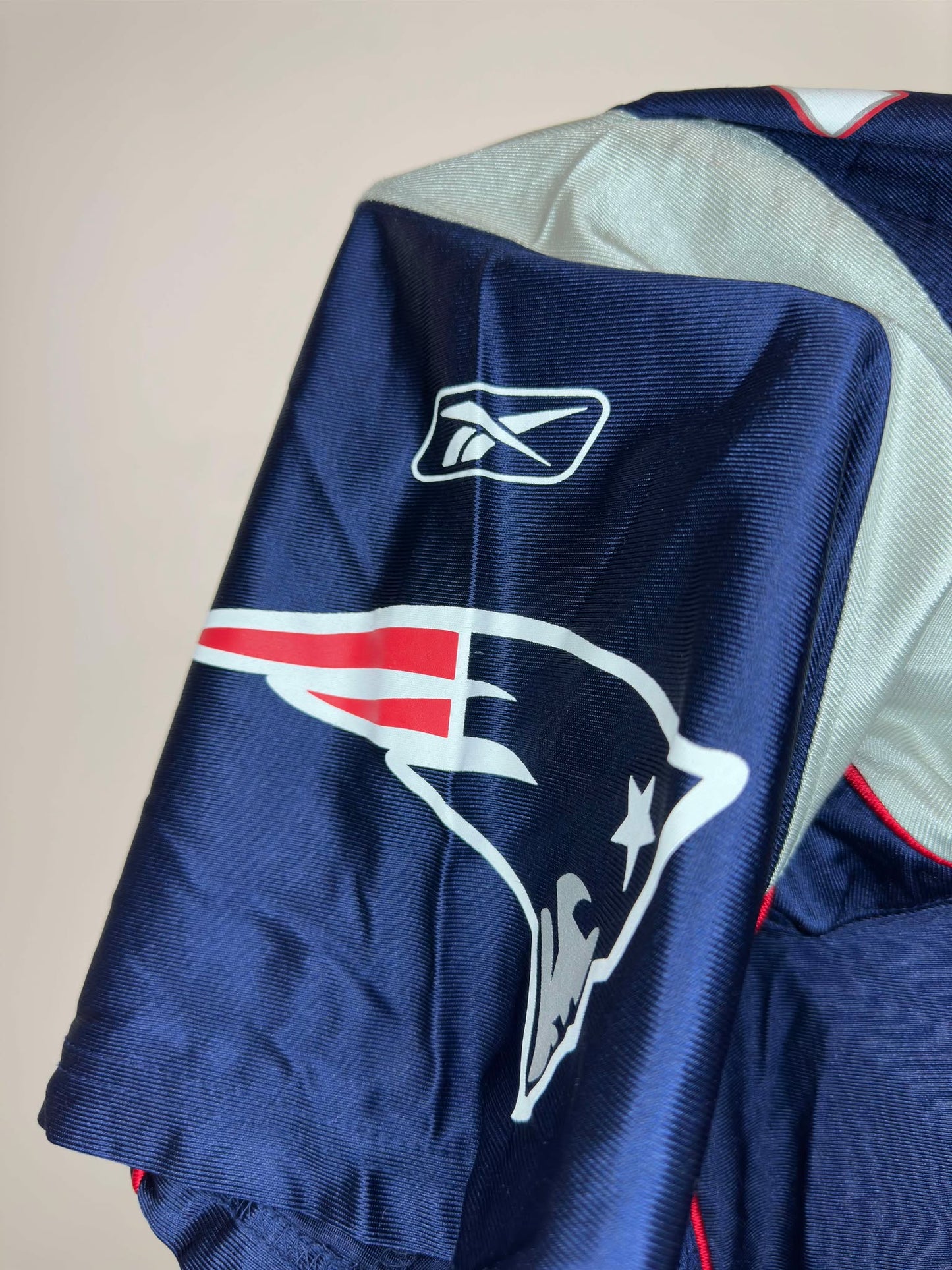 VTG x Reebok x NFL x New England Patriots x Tom Brady x Blue Football Jersey - M