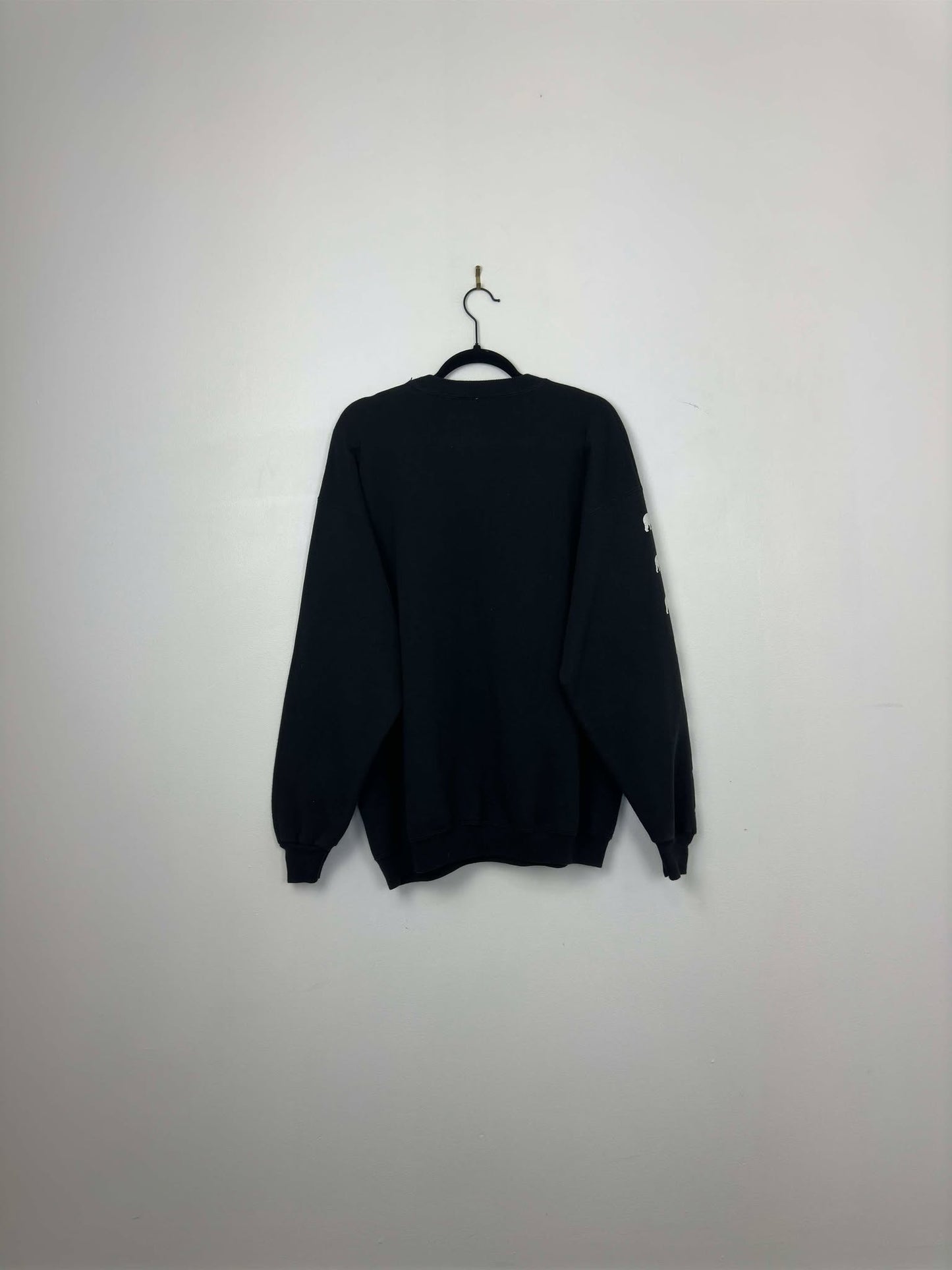 VTG x Hanes Heavyweight x Territorial Man x Black Pullover Crewneck -XL