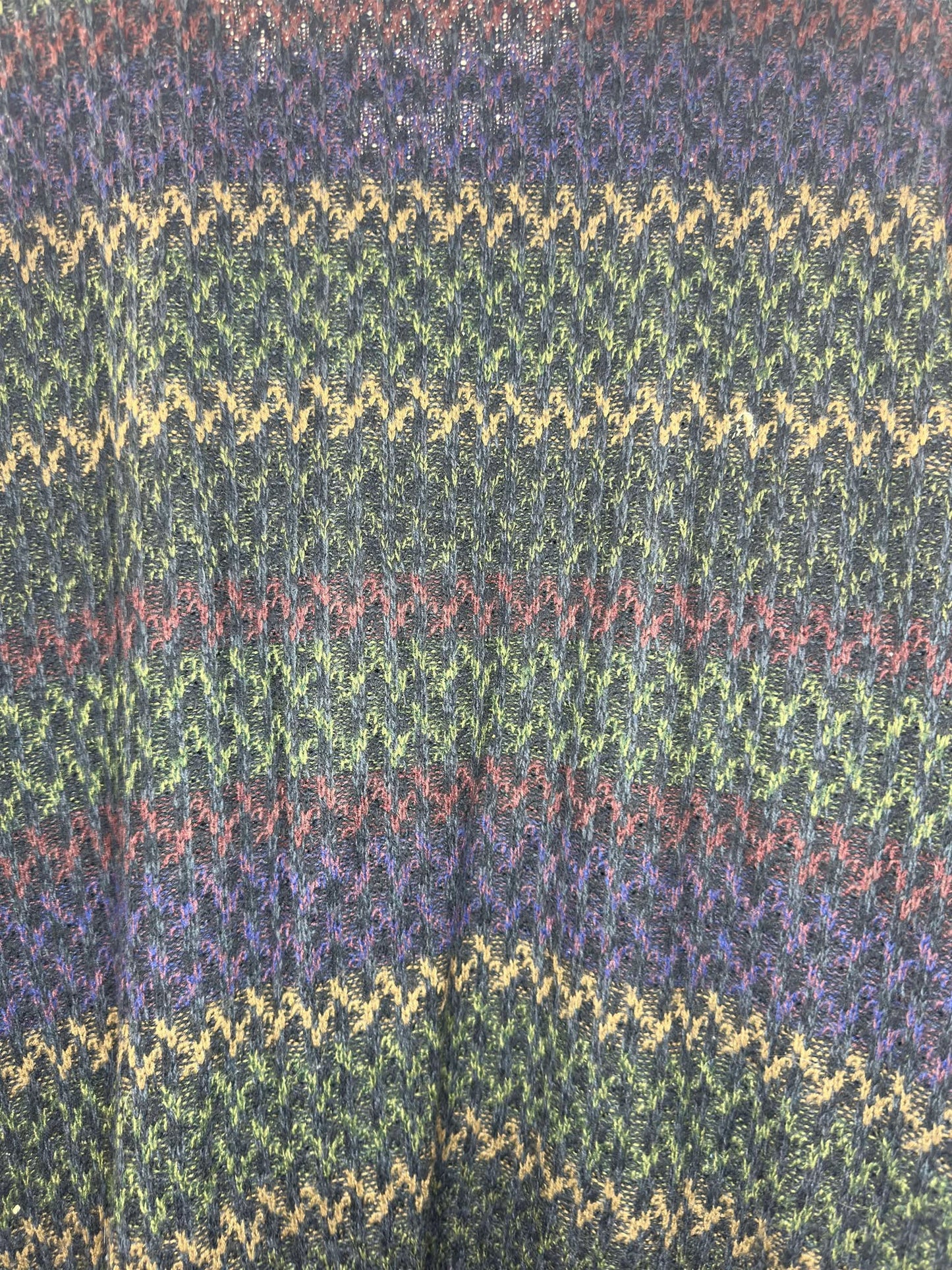 VTG x Profilo Classics x Rainbow Color Pattern Pullover Knit Sweater - L
