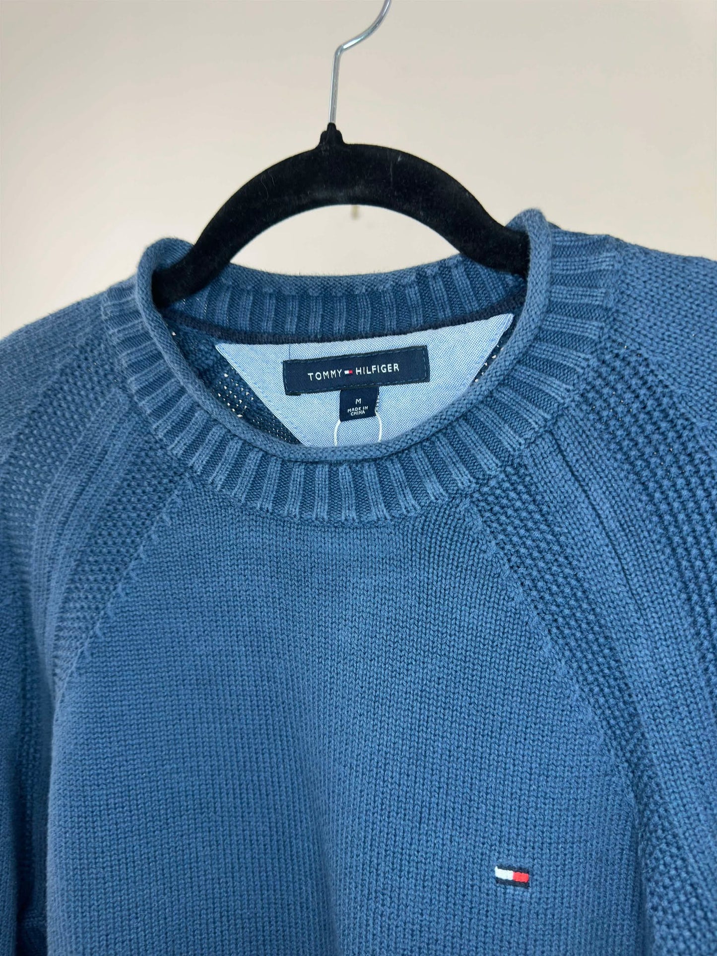 Y2K x Tommy Hilfiger x Navy Pullover Knit Sweater - M
