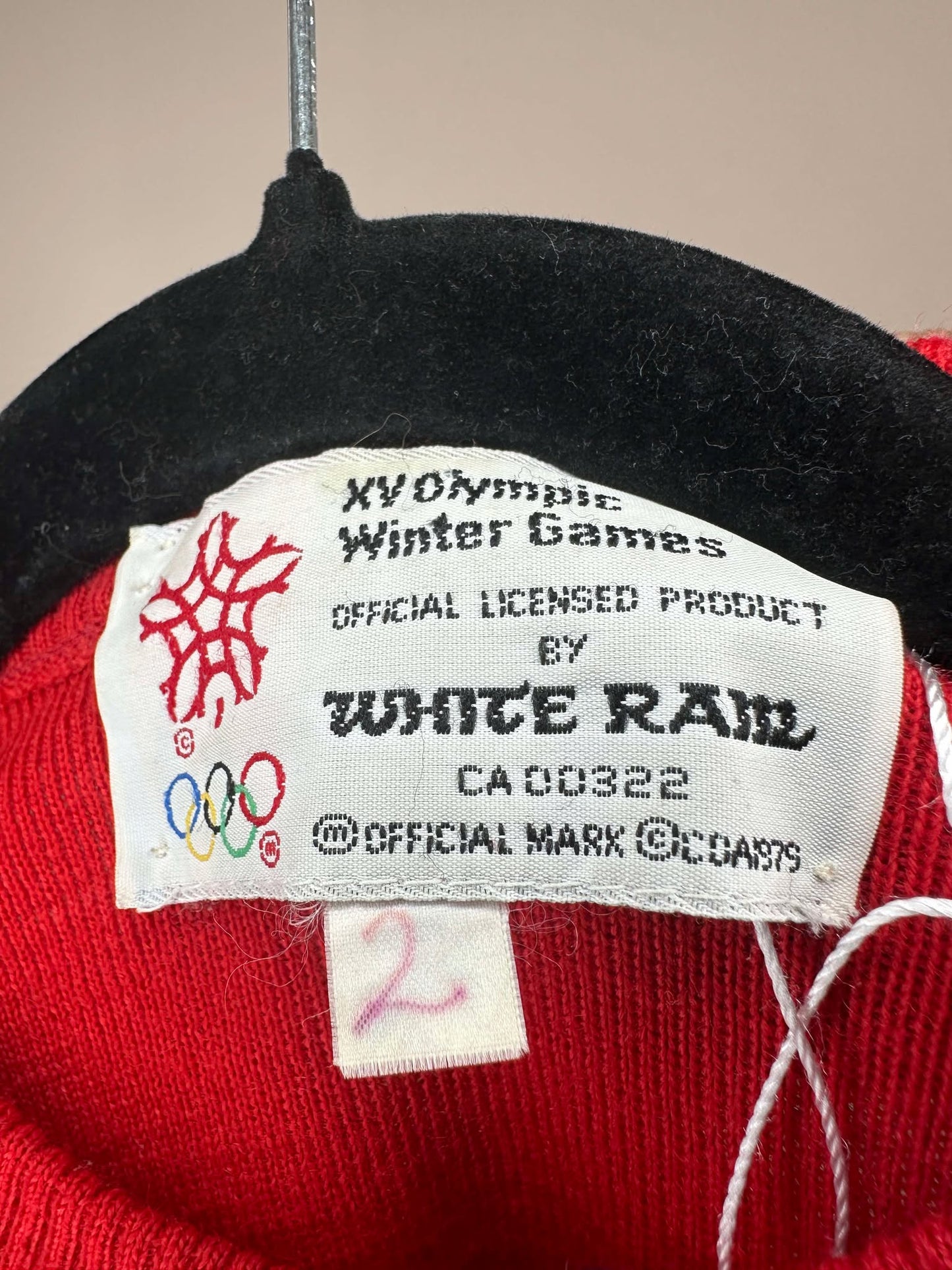 VTG x White Ram x 88' Calgary Olympics x Winter Games x Red Blue Yellow Pullover Knit Sweater - Women's 2 (S/M)