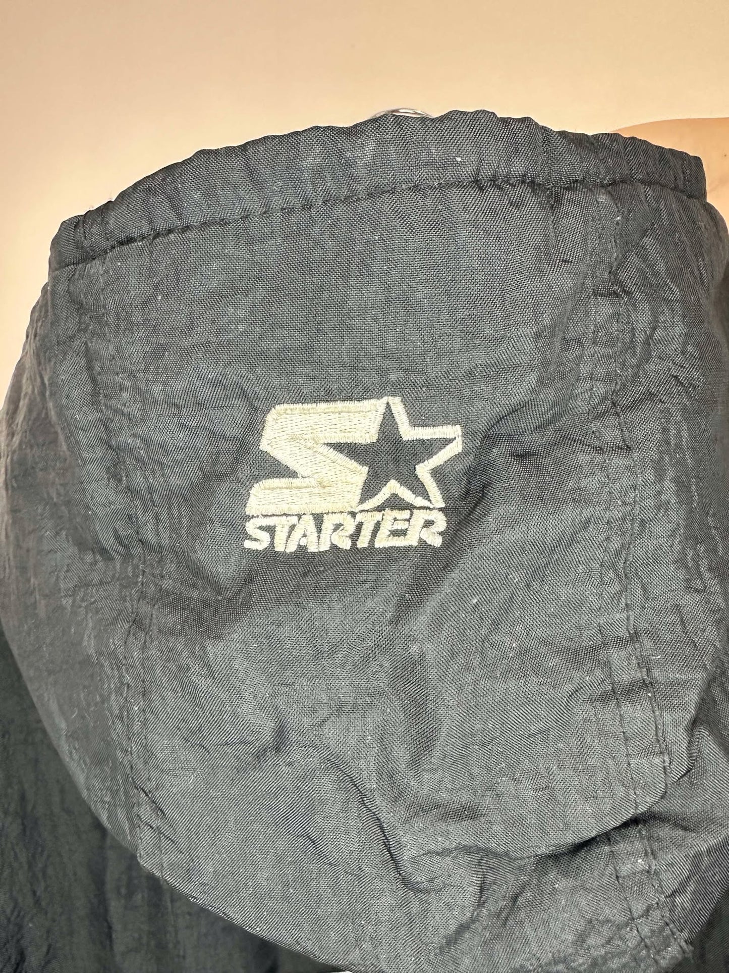 VTG x NHL x Starter x Anaheim Mighty Ducks x Black Quarter Zip Heavy Insulated Jacket - XL (See Measurements)