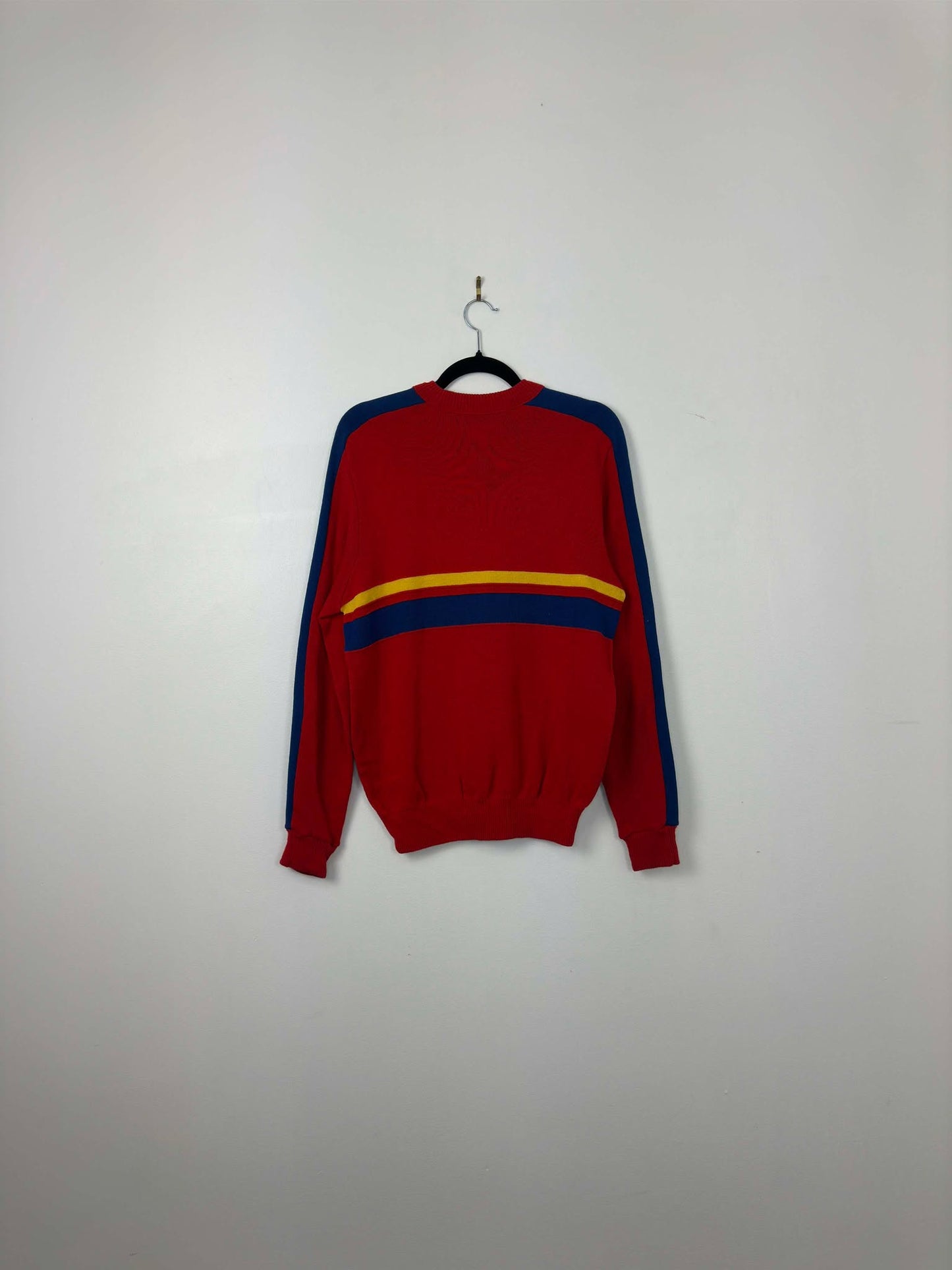 VTG x White Ram x 88' Calgary Olympics x Winter Games x Red Blue Yellow Pullover Knit Sweater - Women's 2 (S/M)