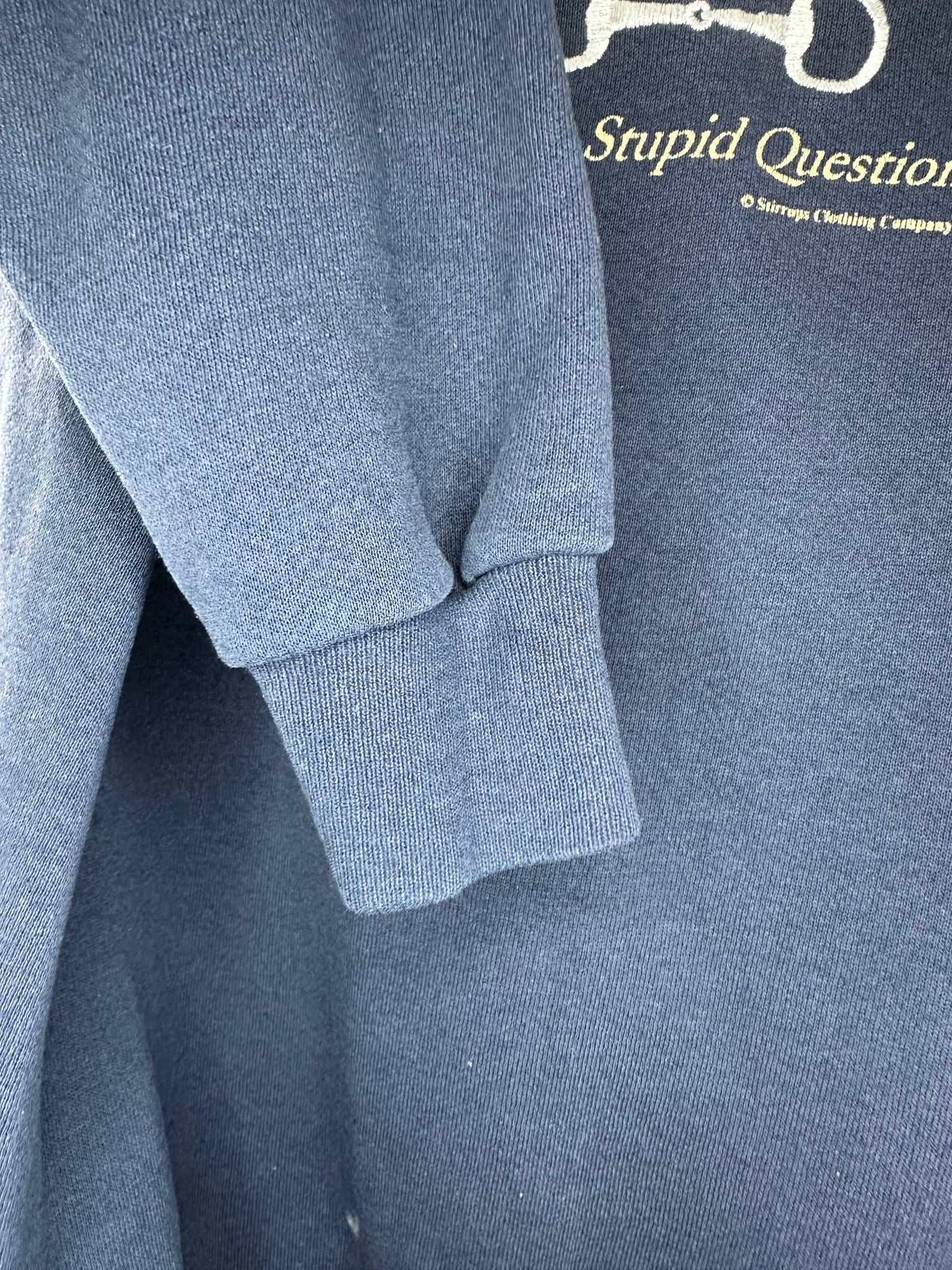 VTG x LEE x To Ride or Not to Ride? Graphic x Navy Pullover Crewneck - XL