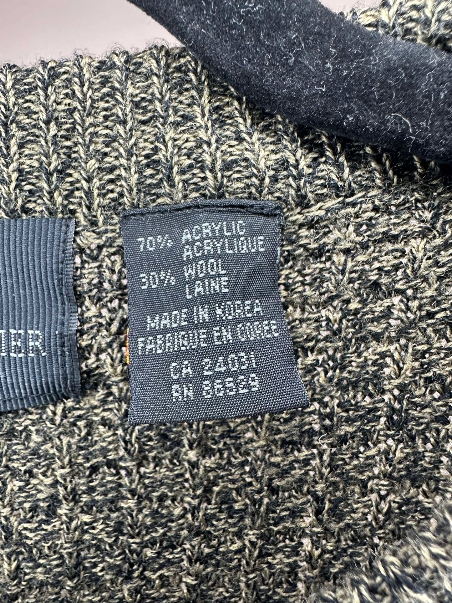 VTG x Leo Chevalier Design x Front 3D Knit Pattern Pullover Sweater - XL