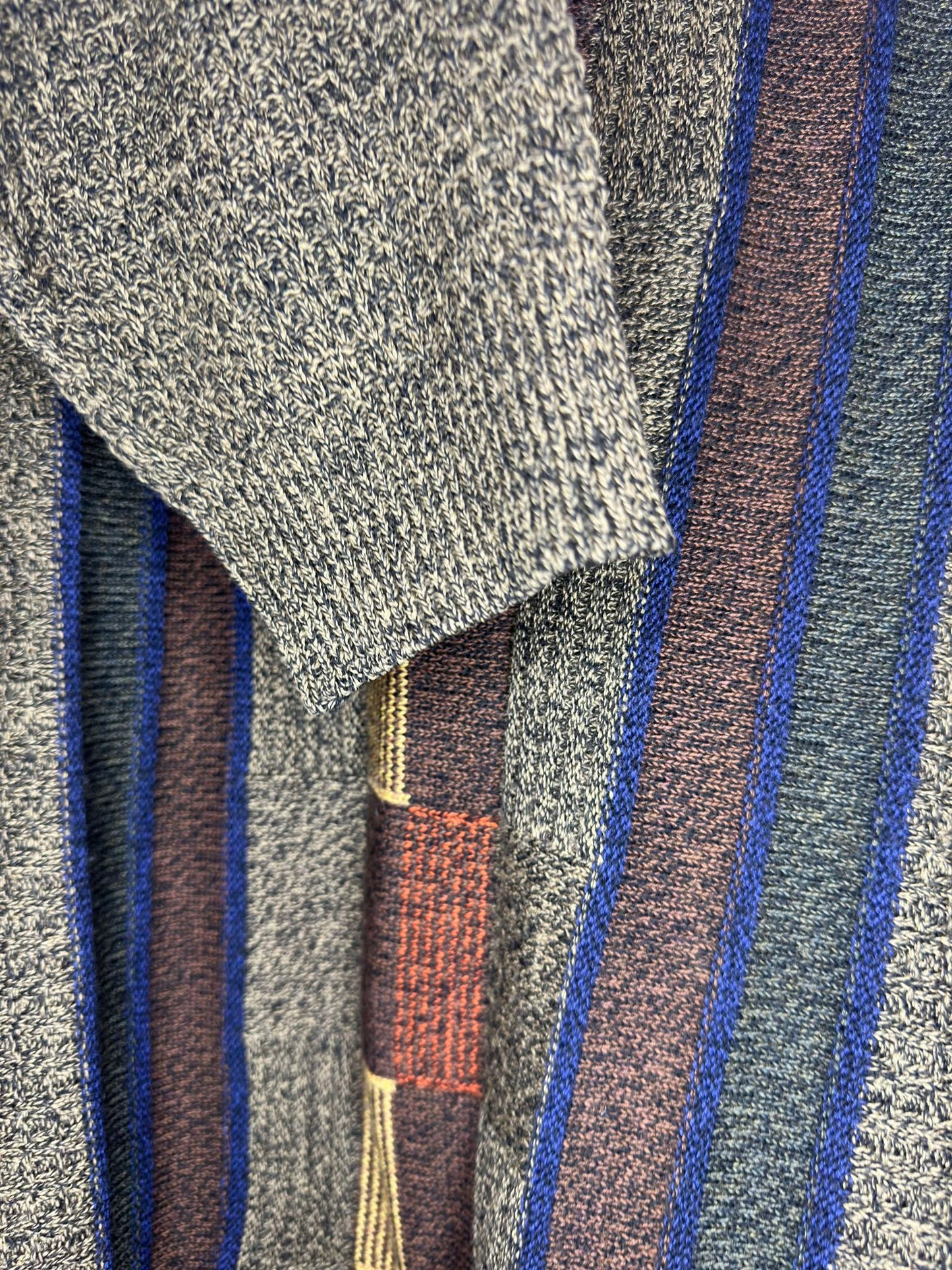 VTG x Leo Chevalier Design x Front 3D Knit Pattern Pullover Sweater - XL