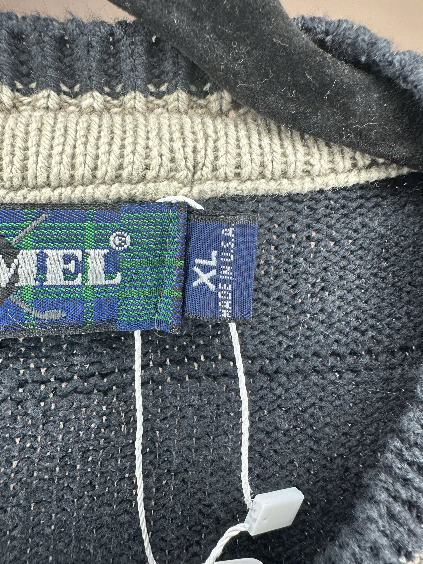 VTG x CARMEL x Navy Golfing Embroidery Knit Pullover Sweater - XL