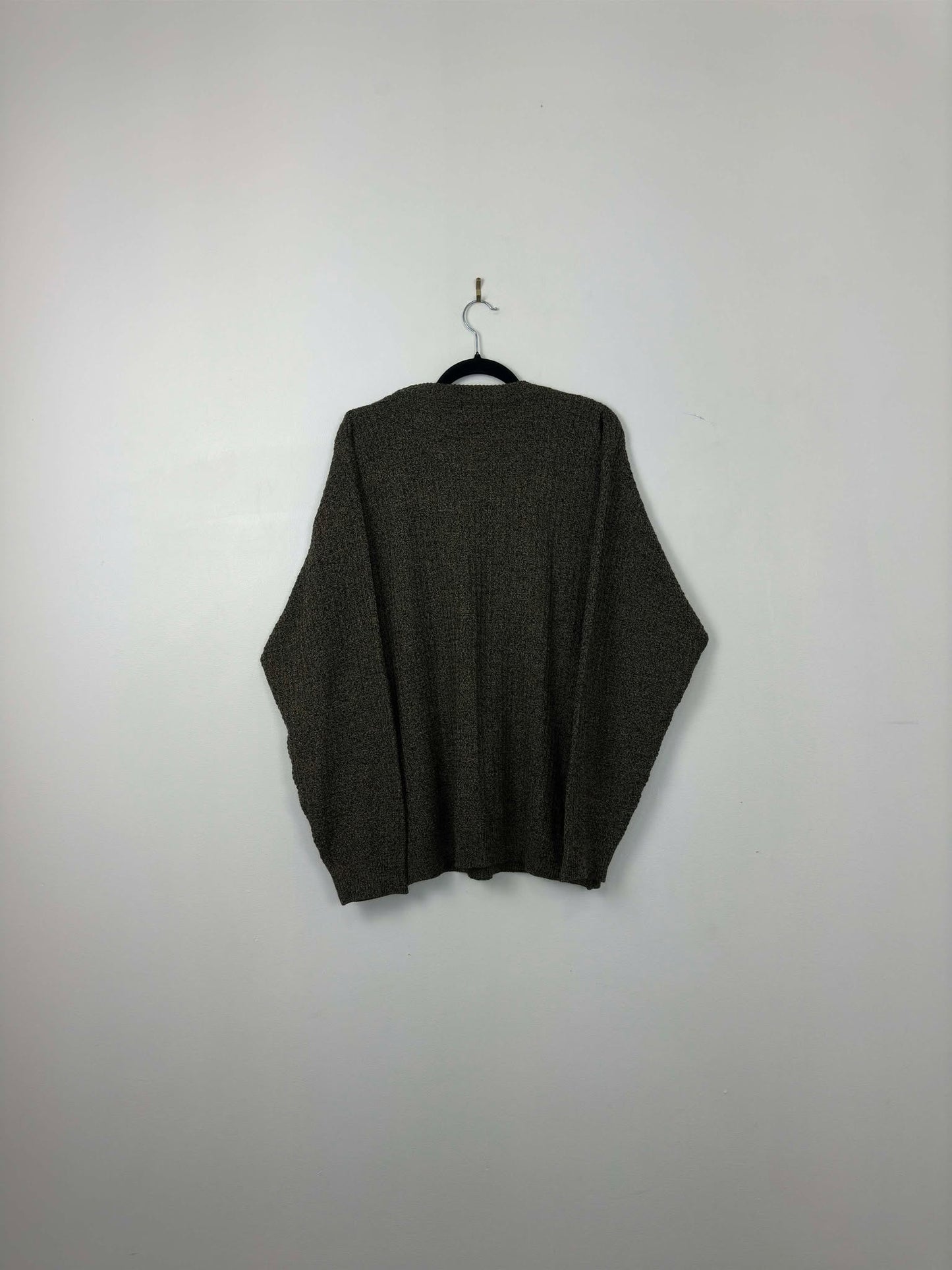 VTG x Leo Chevalier Design x Front 3D Knit Pattern Pullover Sweater - XL