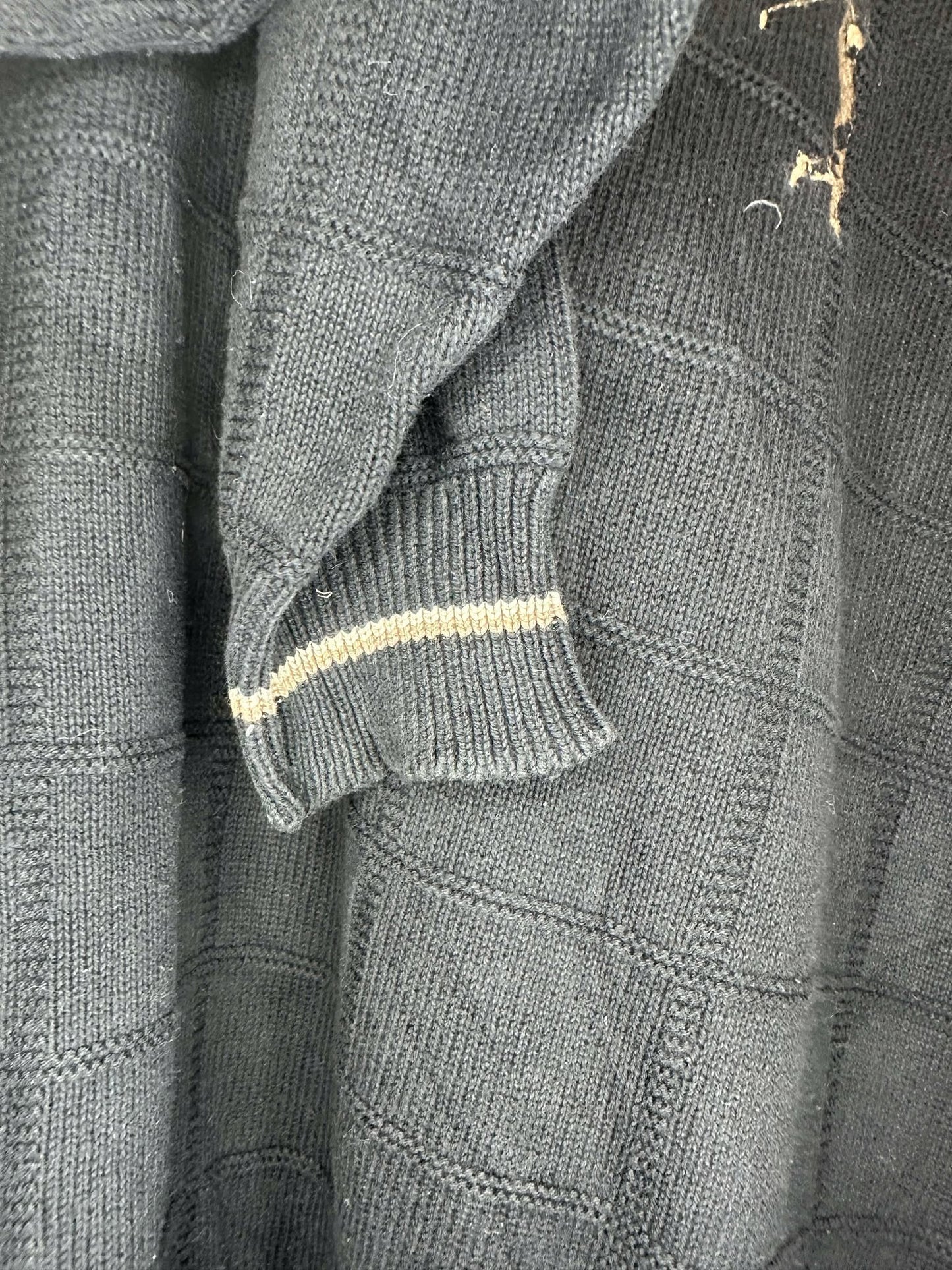 VTG x CARMEL x Navy Golfing Embroidery Knit Pullover Sweater - XL
