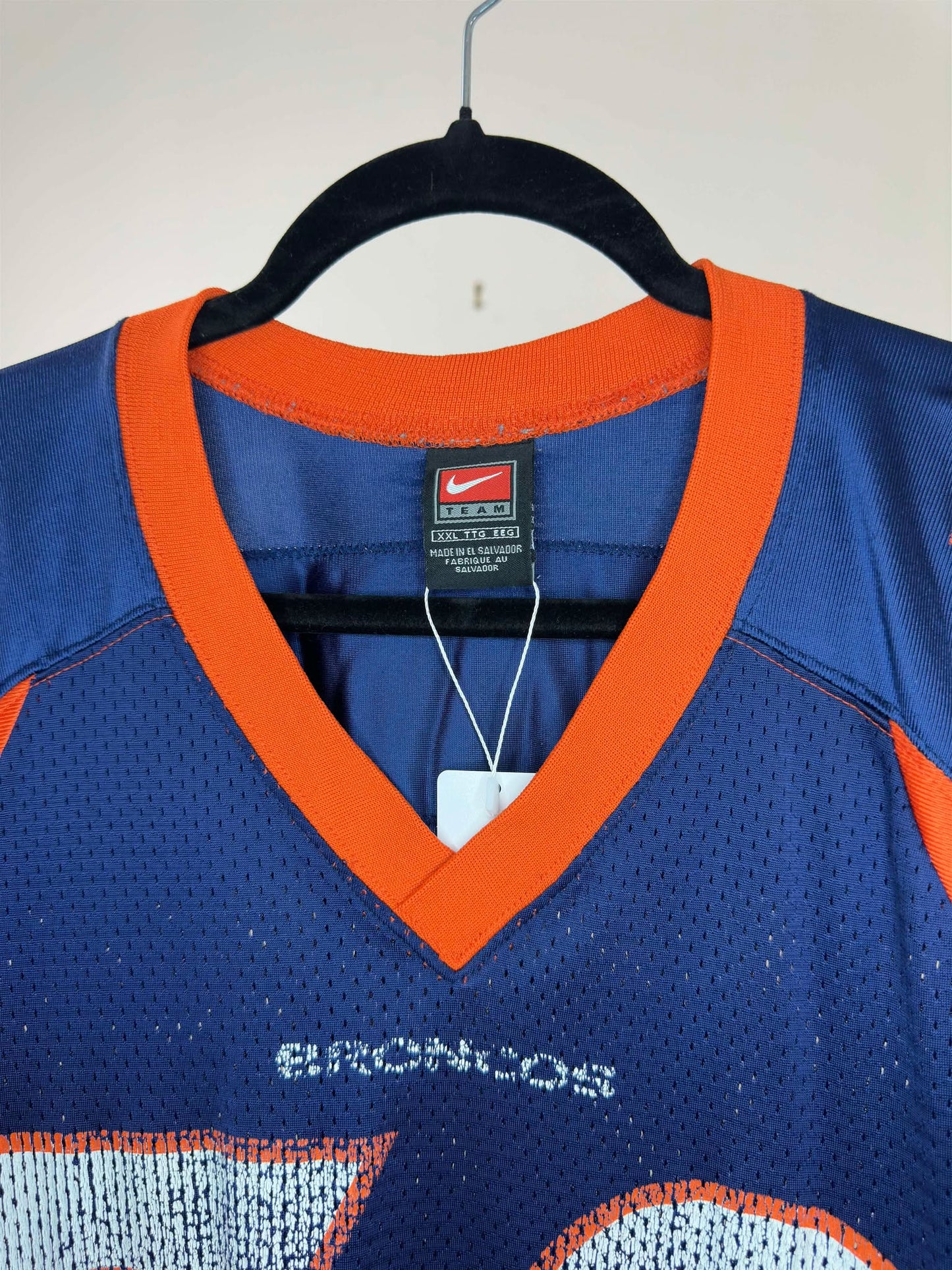 VTG x Team Nike x NFL x Denver Broncos x Terrell Davis x Navy Football Jersey - XXL