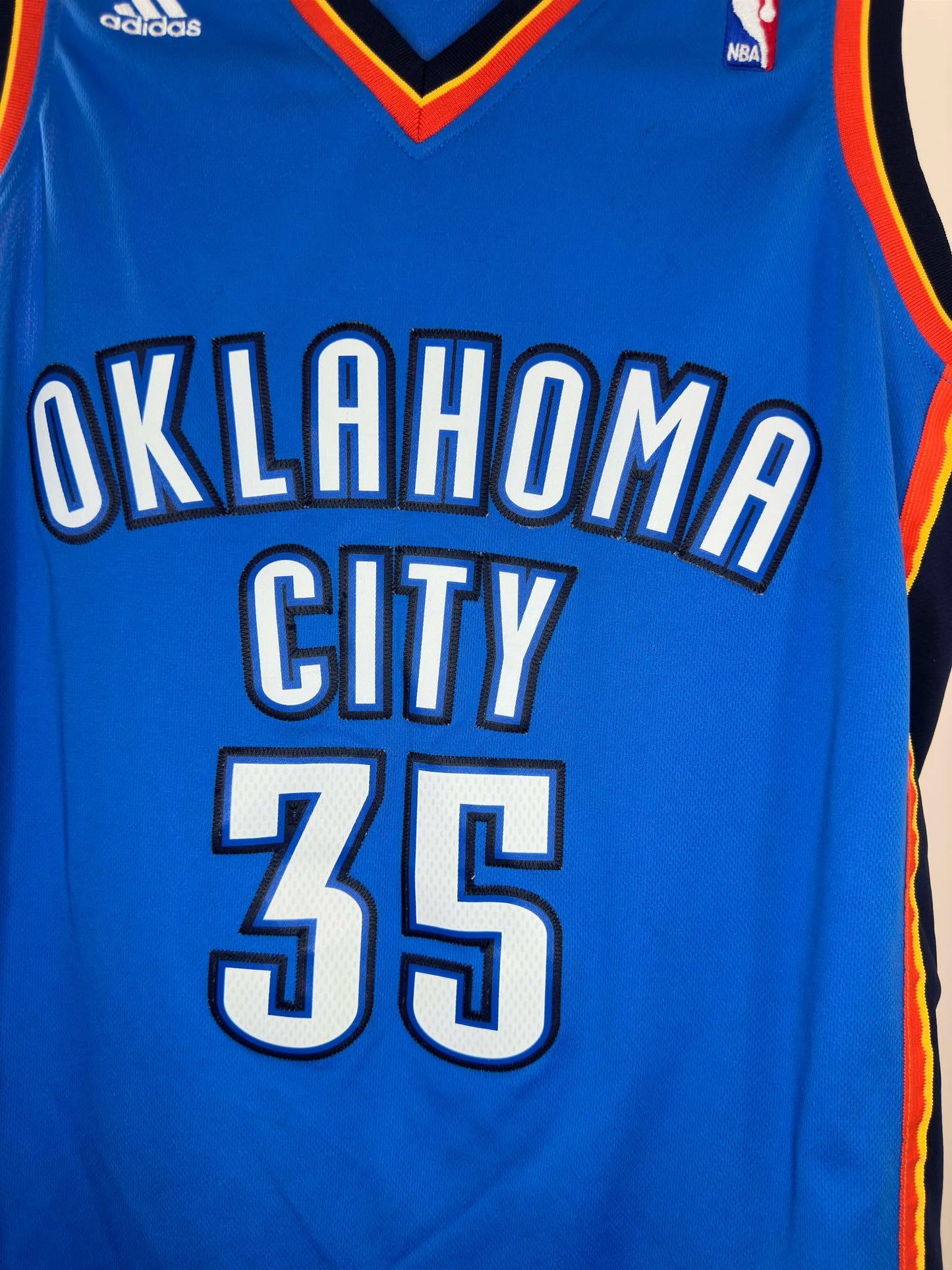 Adidas x NBA x Oklahoma City Thunder x Kevin Durant x Blue Orange Basketball Jersey - S