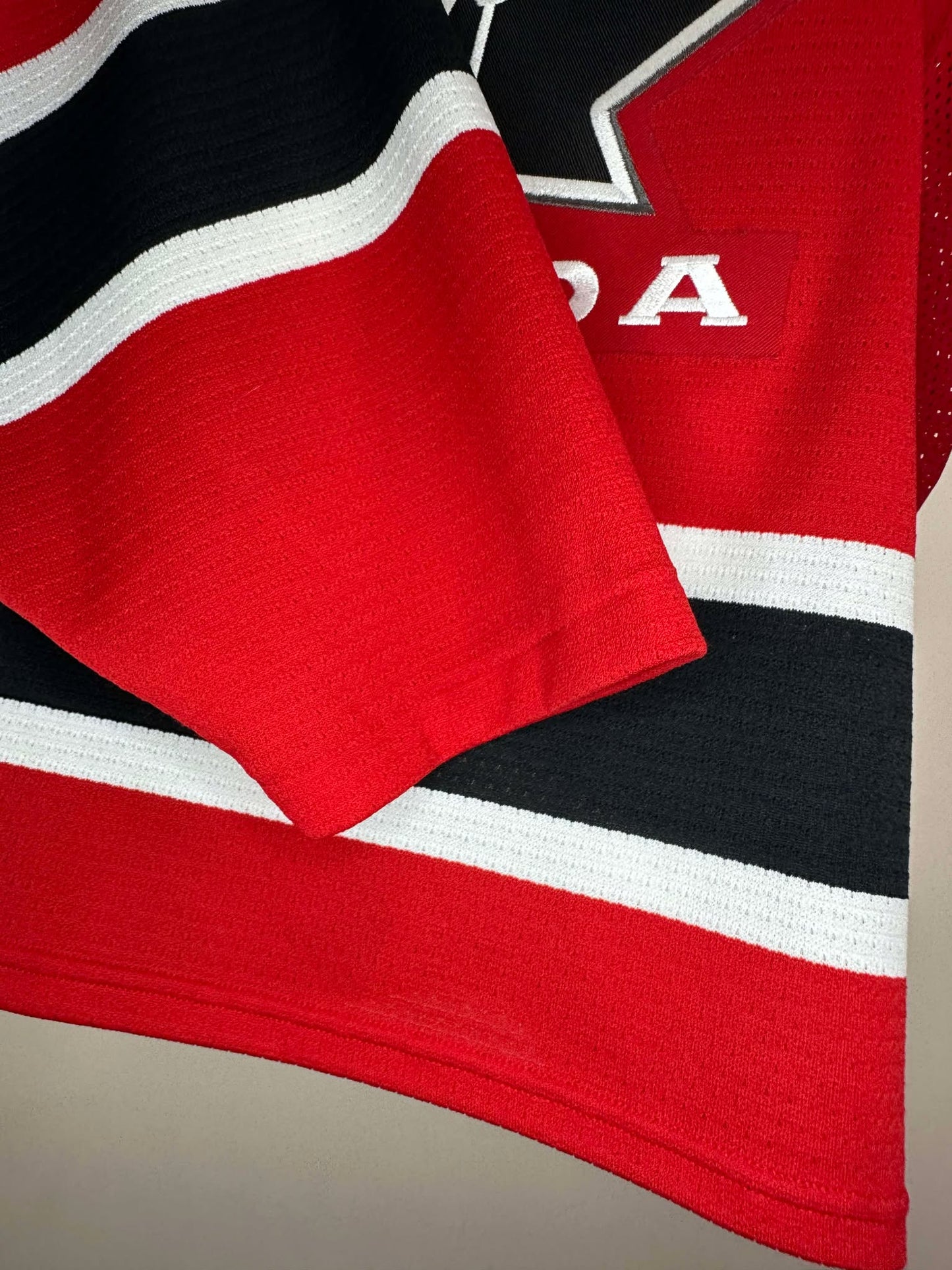VTG x Team Nike x Team CANADA x Red Long Sleeve Hockey Jersey - XL
