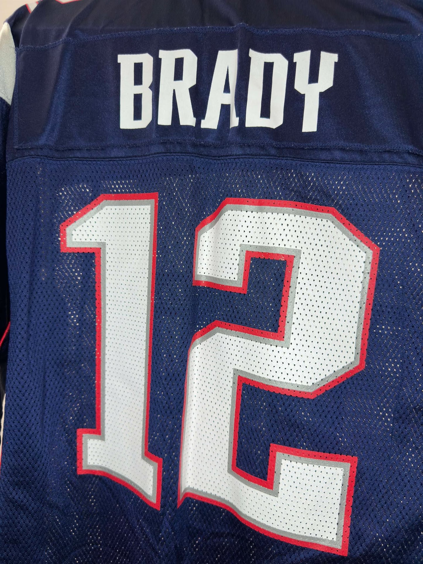 VTG x Reebok x NFL x New England Patriots x Tom Brady x Blue Football Jersey - M