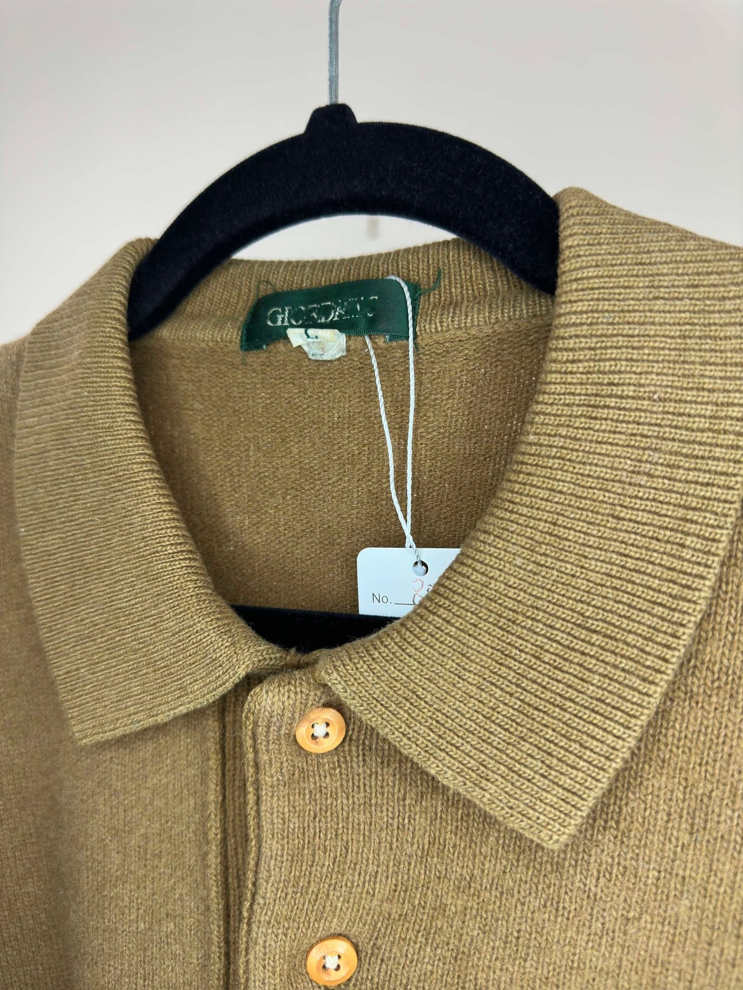 VTG x Giordano x Fall Brown Leaf & Acord Collared Pullover Knit - Women's L