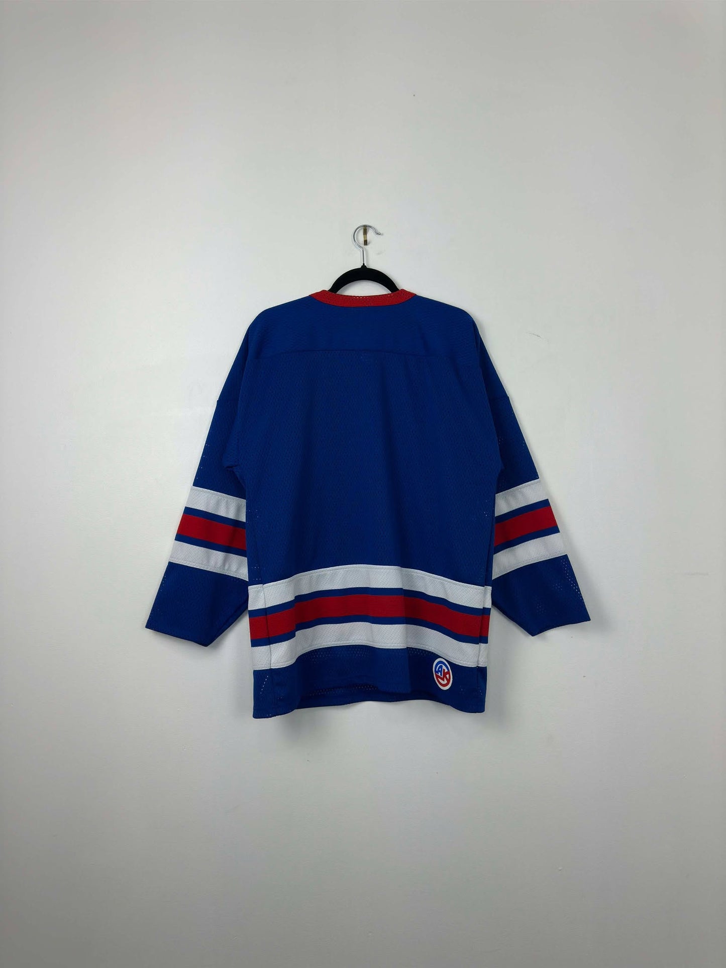 VTG x Athletic Knits x BMO x Blue Long Sleeve Hockey Jersey - M