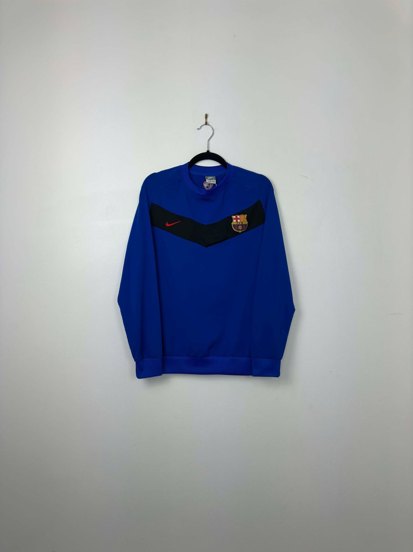 VTG x Nike x FC Barcelona x Blue Red Soccer Warm Up Crewneck - L