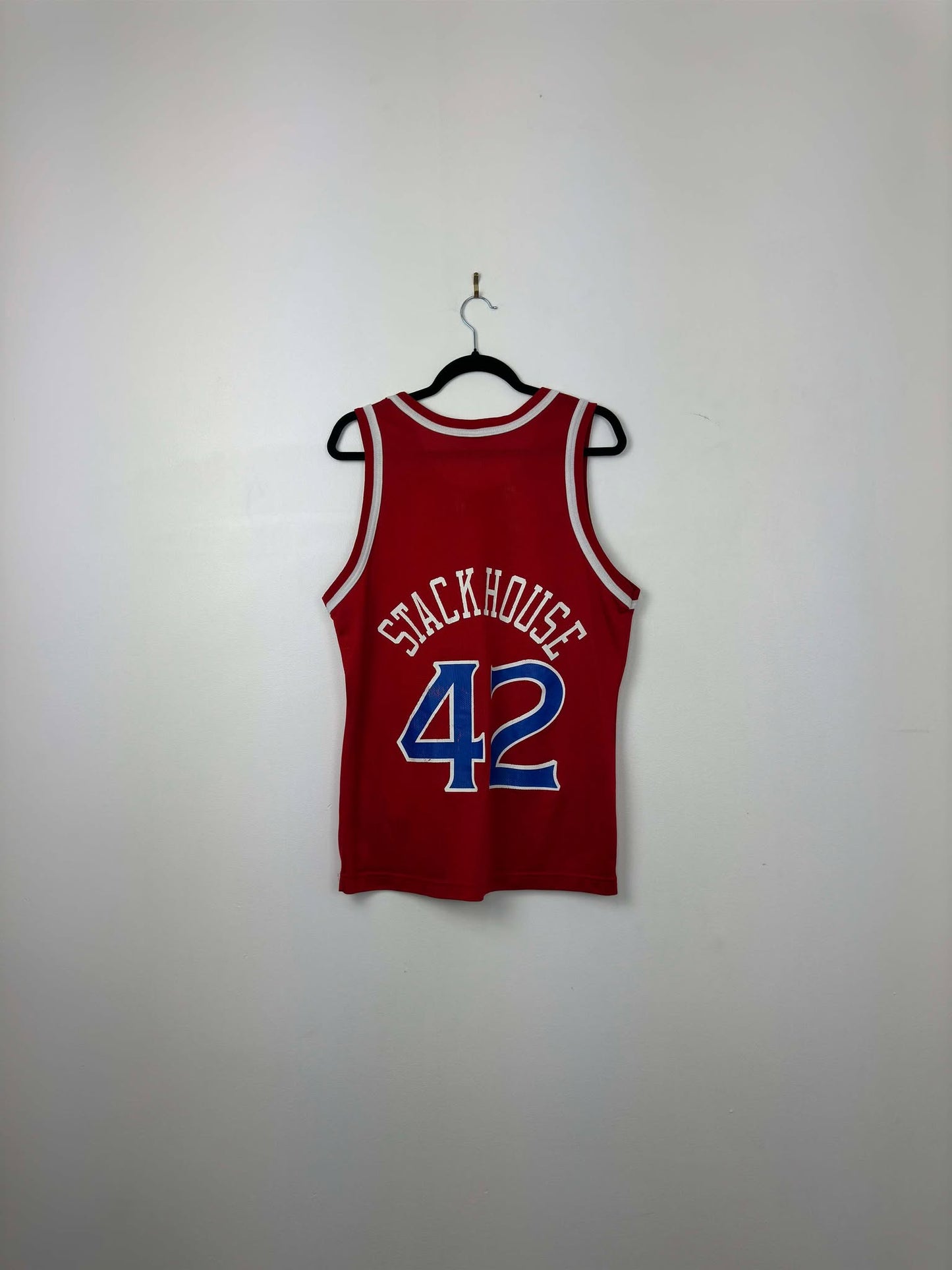 VTG x Champion x NBA x Philadelphia 76ers x Jerry Stackhouse x Red Basketball Jersey - 40 (S/M)