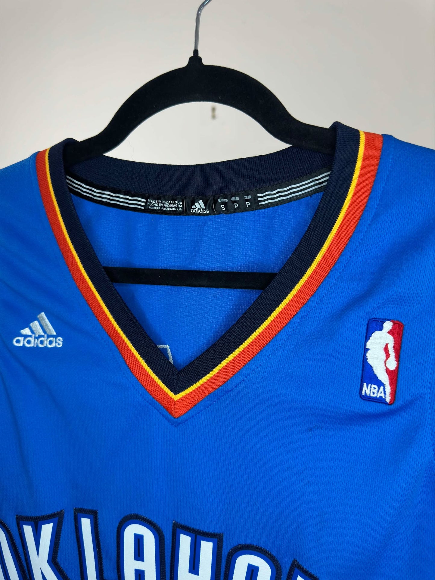 Adidas x NBA x Oklahoma City Thunder x Kevin Durant x Blue Orange Basketball Jersey - S