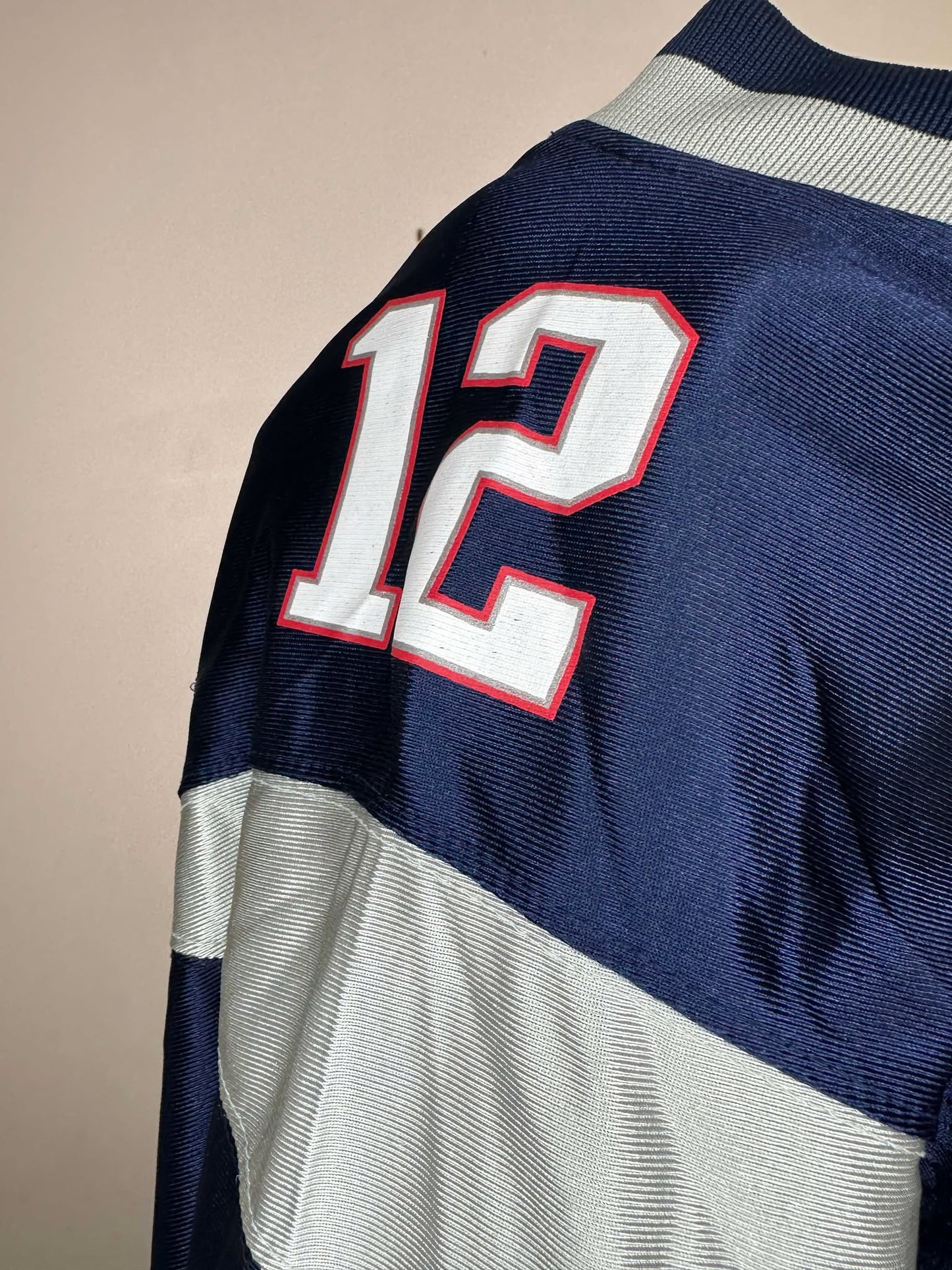 VTG x Reebok x NFL x New England Patriots x Tom Brady x Blue Football Jersey - M
