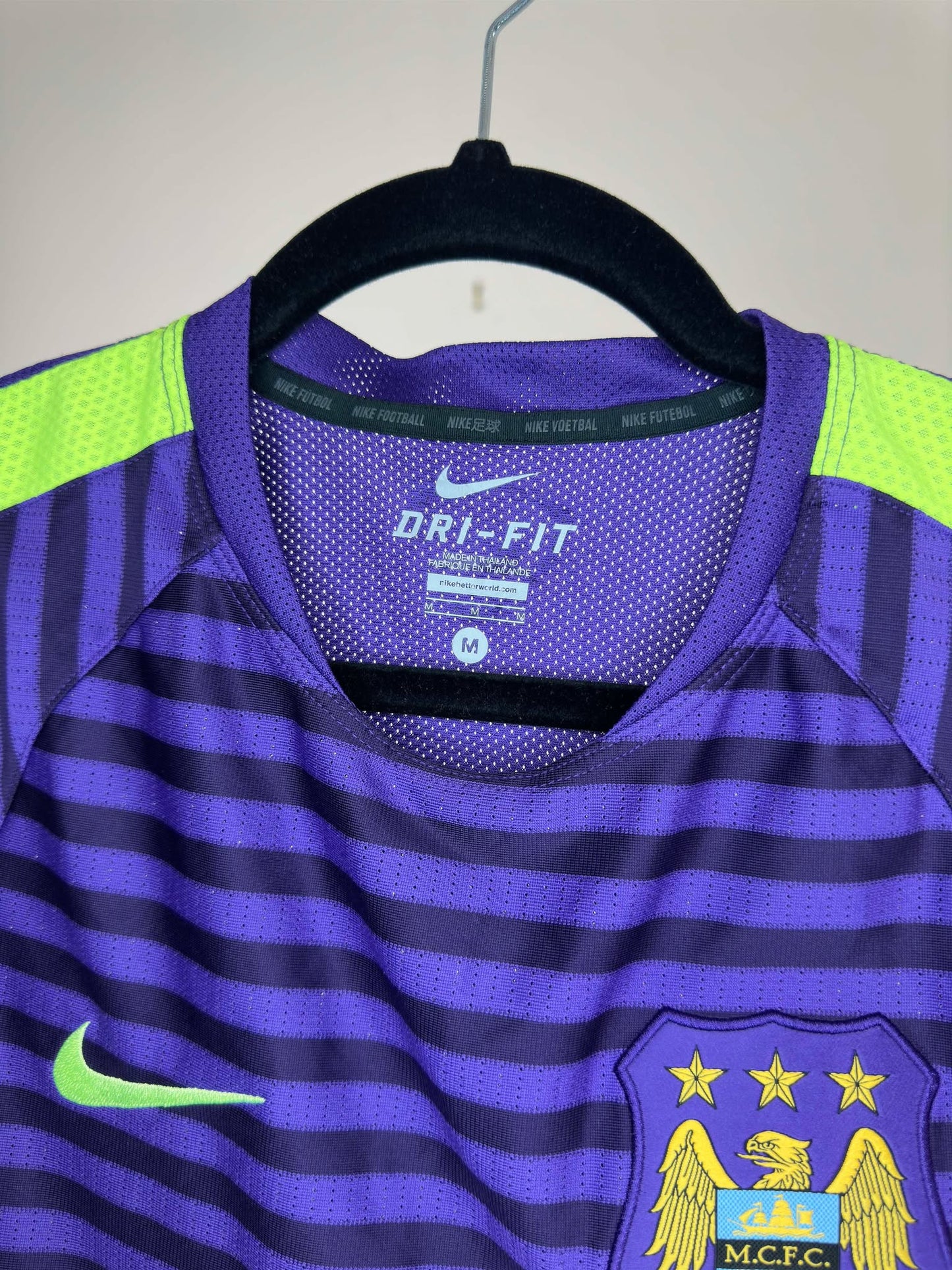 Nike x Manchester City FC x 2014/2015 x Purple Soccer Kit Jersey - M