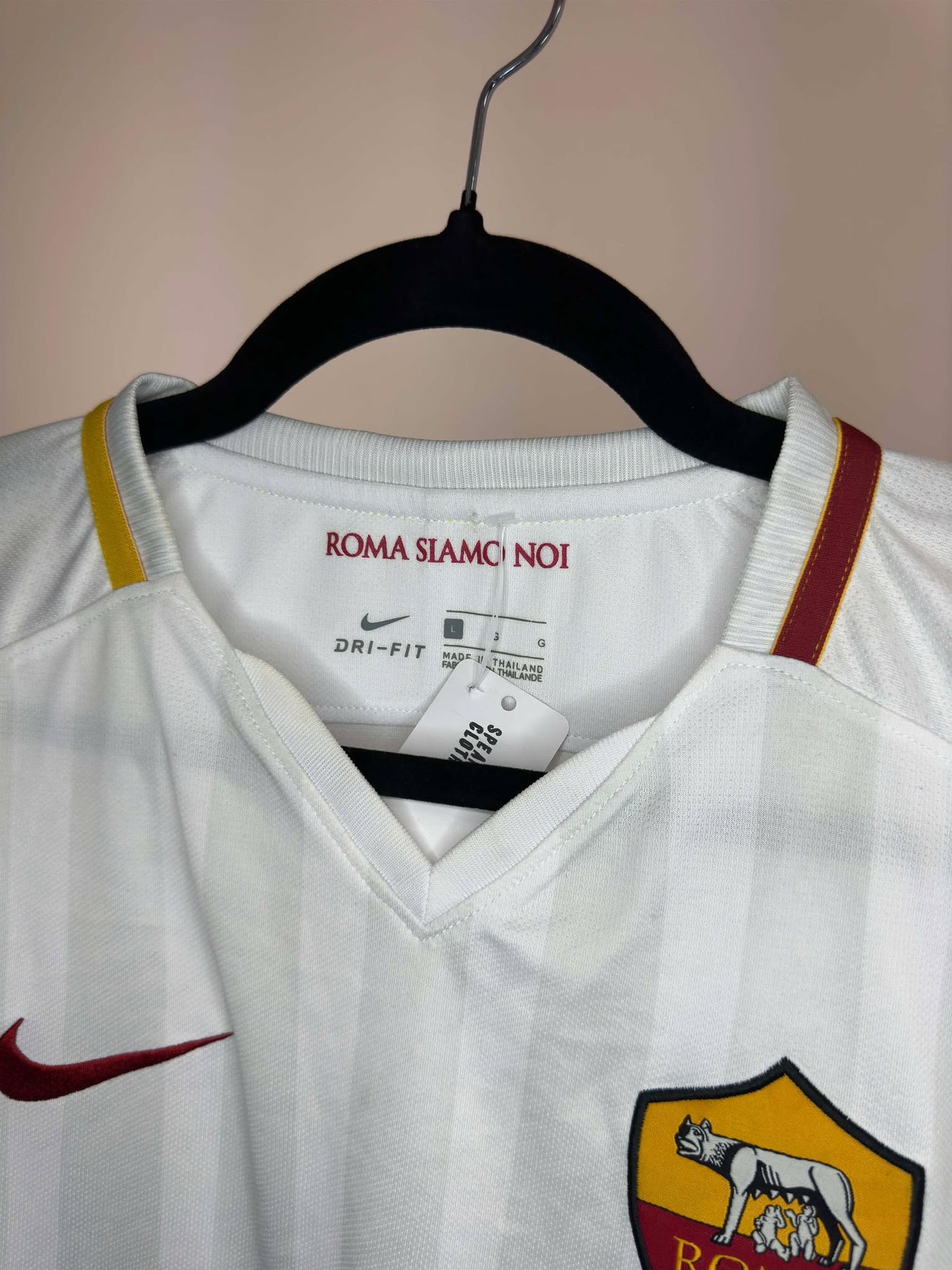 Nike x Roma Siamo Noi FC x 2017 x White Warm Up Soccer Kit Jersey - L