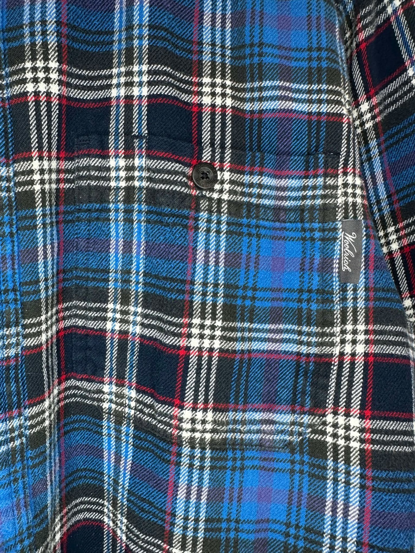 Woolrich x Blue Black Checkered Pattern Long Sleeve Button Up - L