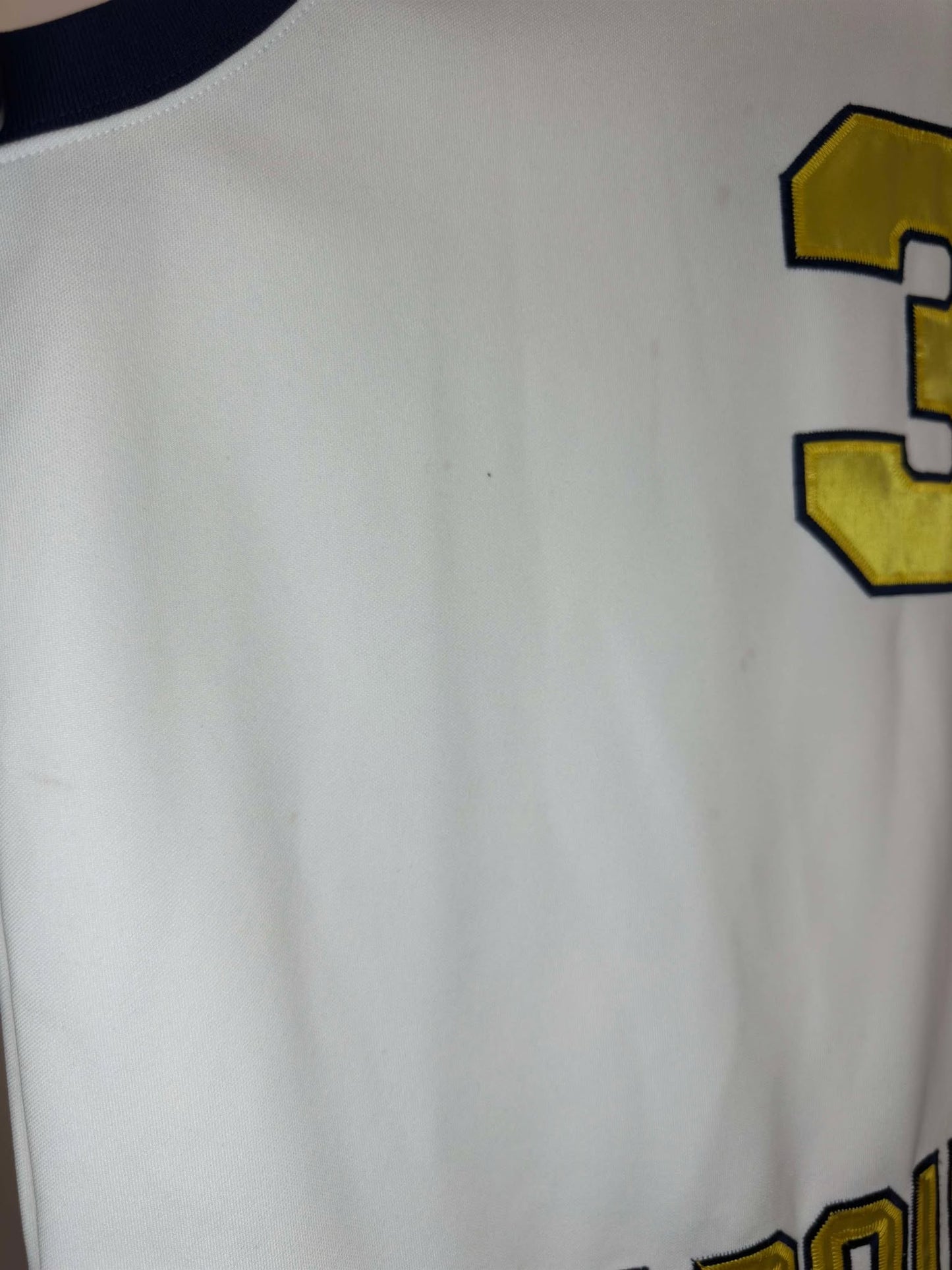 VTG x NIKE x NCAA x Marquette University x Dwayne Wade x White Blue Basketball Jersey - L