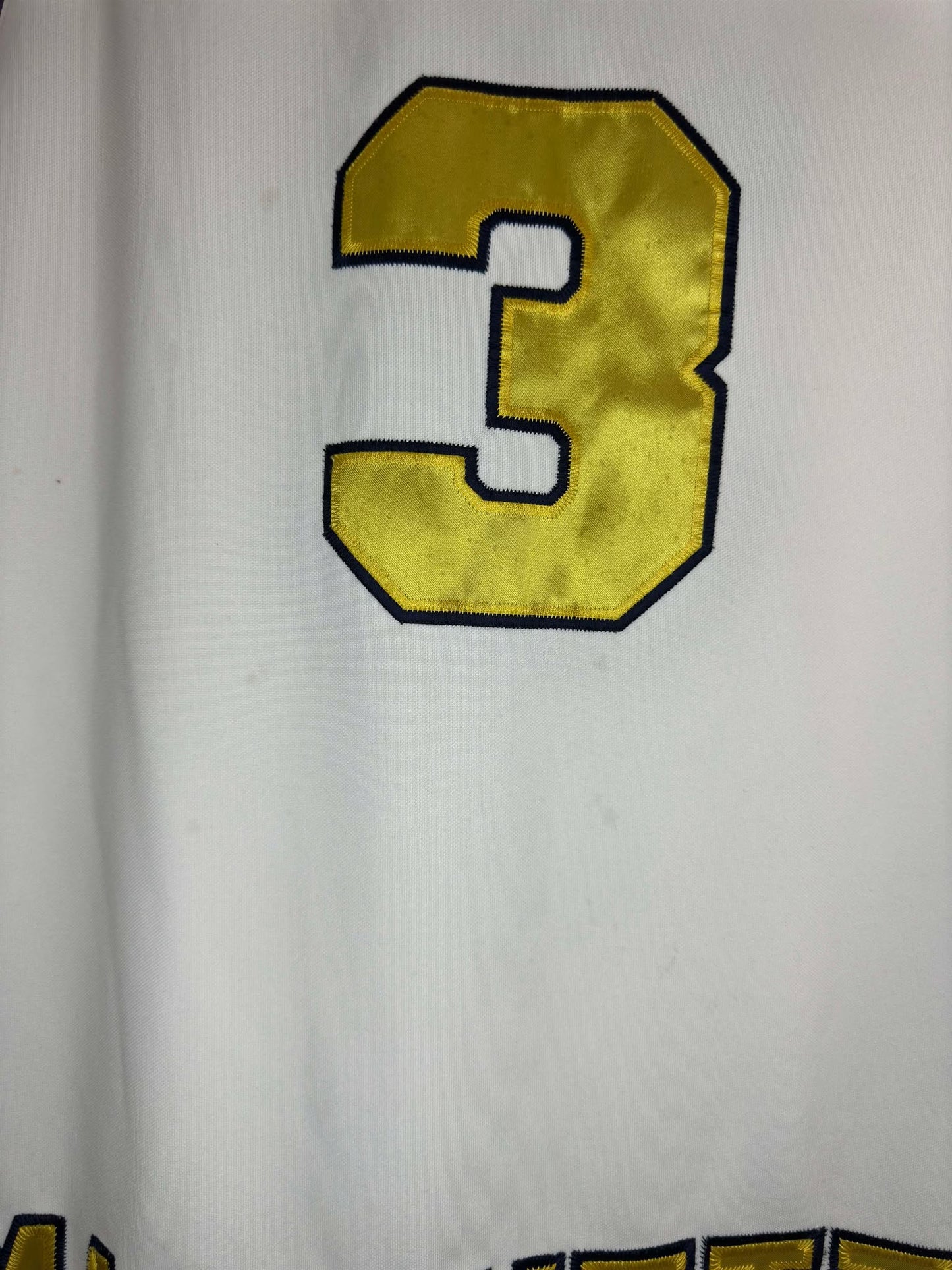 VTG x NIKE x NCAA x Marquette University x Dwayne Wade x White Blue Basketball Jersey - L