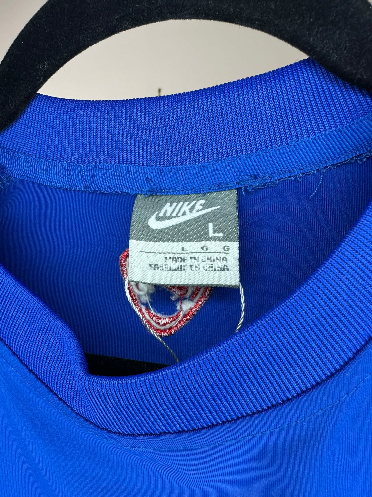 VTG x Nike x FC Barcelona x Blue Red Soccer Warm Up Crewneck - L