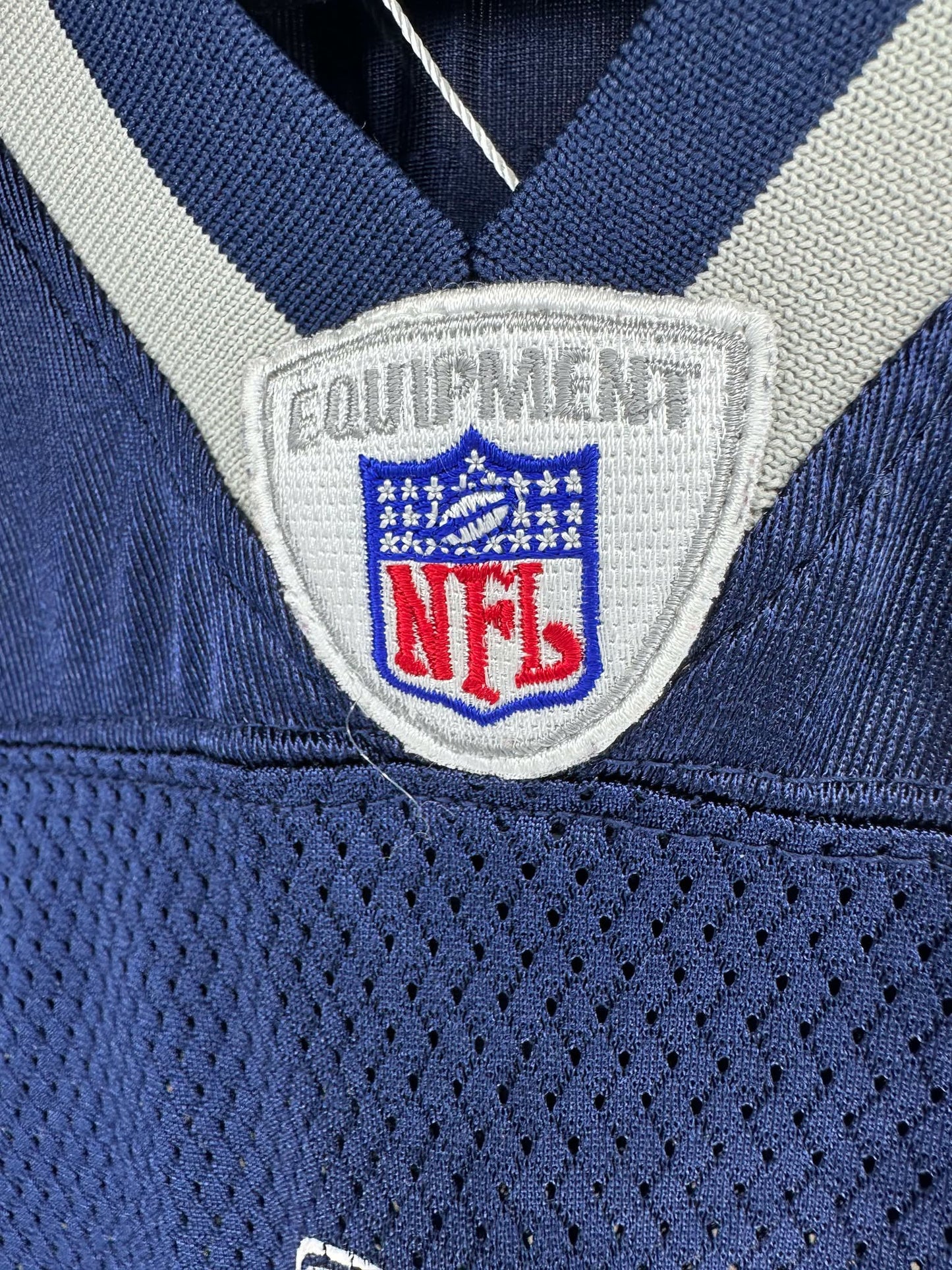 VTG x Reebok x NFL x New England Patriots x Tom Brady x Blue Football Jersey - M