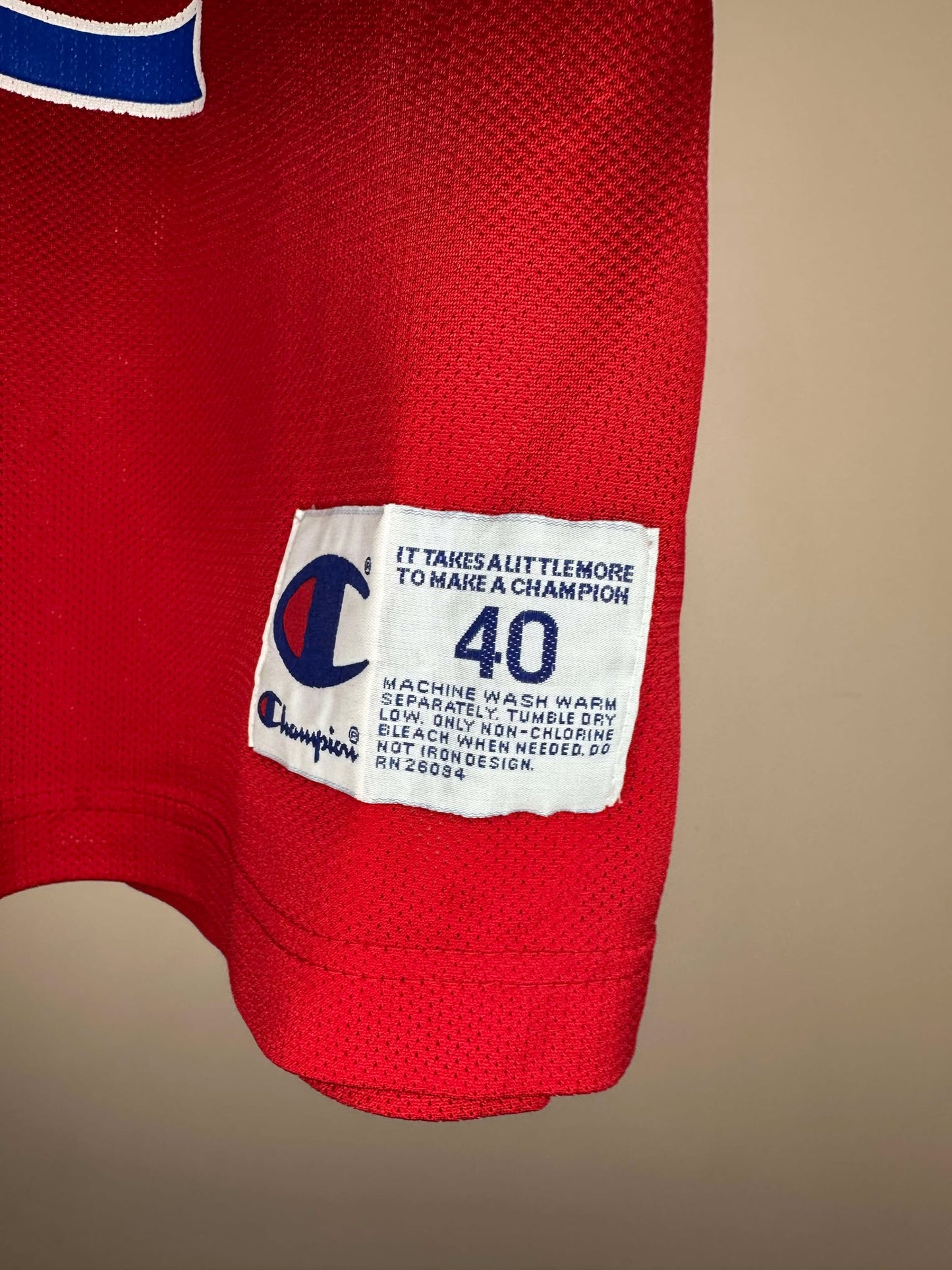 VTG x Champion x NBA x Philadelphia 76ers x Jerry Stackhouse x Red Basketball Jersey - 40 (S/M)