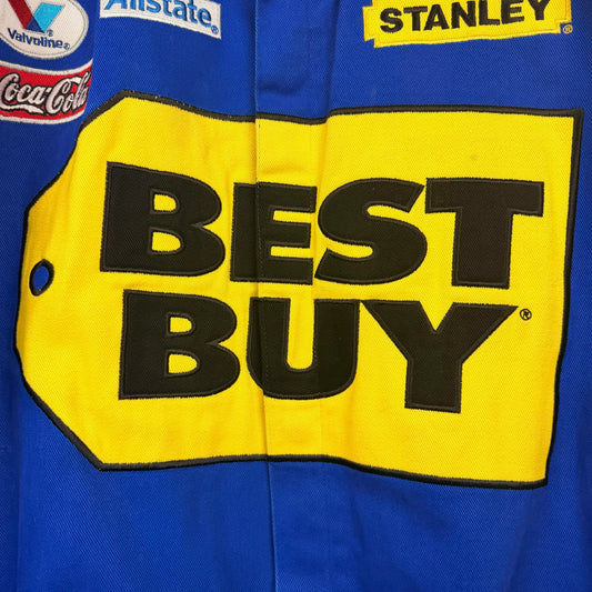 Vintage Chase Nascar Best Buy Button Down Racing Jacket