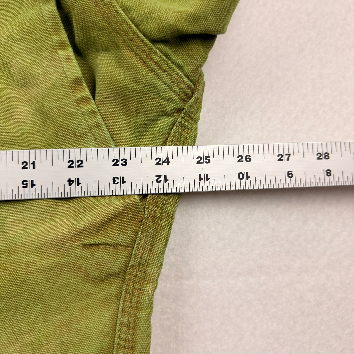Vintage 80's Carhartt Detroit Dyed Green Distressed Jacket