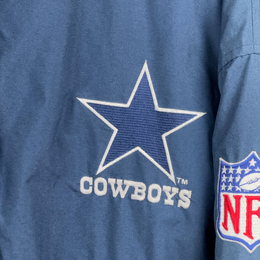 Vintage Starter Dallas Cowboys Full Zip Hooded Insulated Jacket