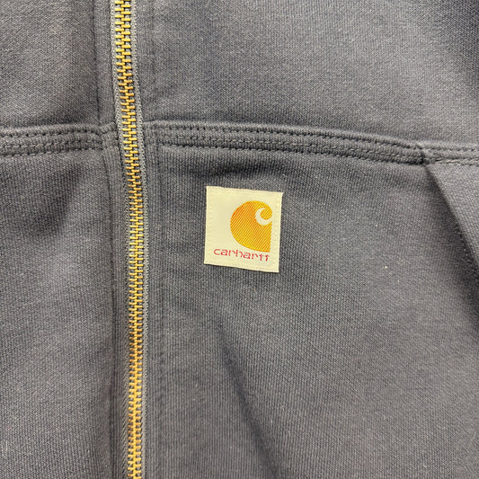 Carhartt Rain Defender Loose Fit Blue Graphic Logo Pullover Navy Hoodie