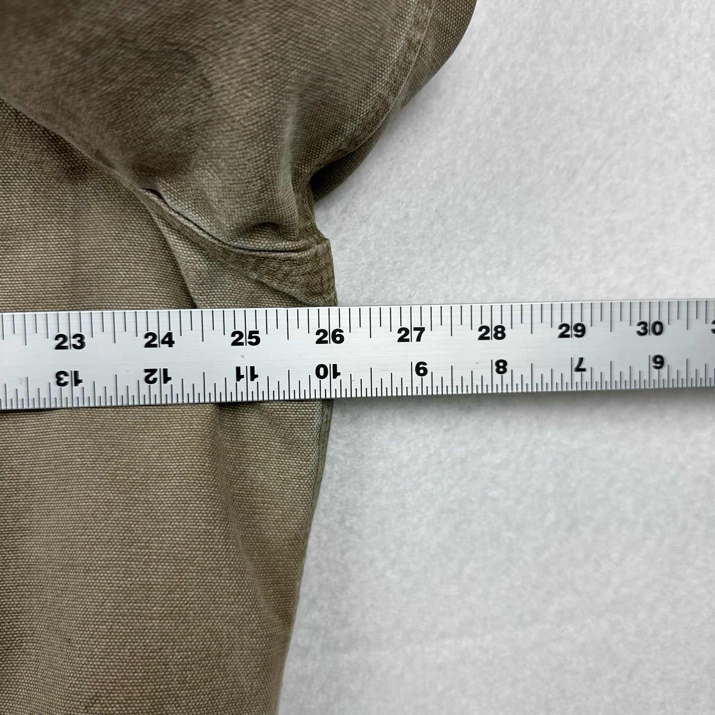 Vintage Carhartt J130 Beige Active Style Full Zip Heavy Distressed Insulated Jacket