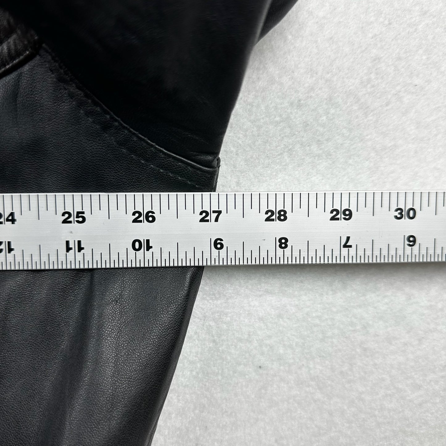 Vintage Boutique of Leather Black w/ Brown Accent Genuine Leather Full Zip Jacket