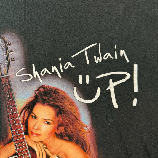 Vintage Anvil Shania Twain Up Black Graphic Tour Tee