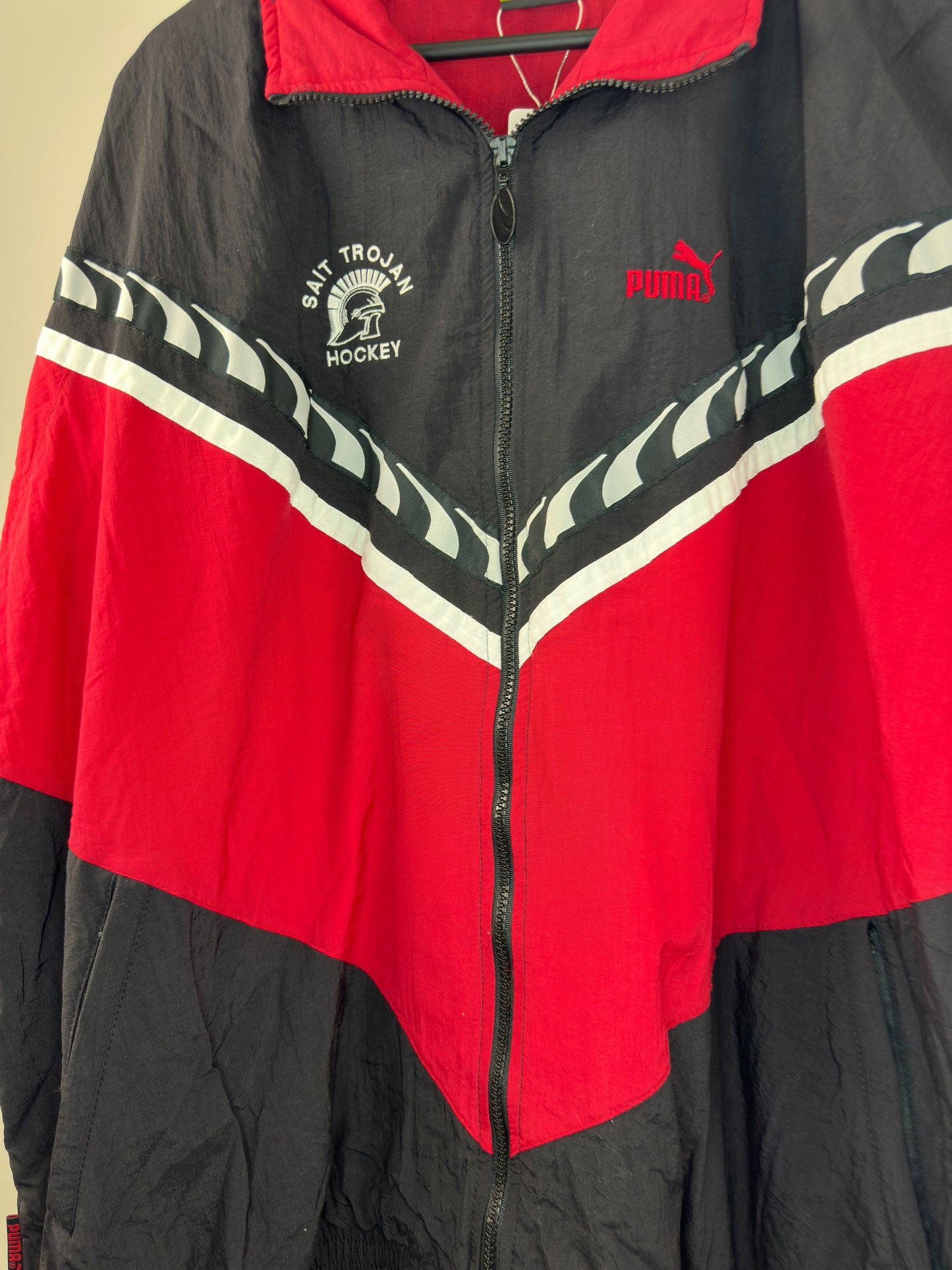 VTG x PUMA x SAIT x Southern Alberta Institute of Technology Hockey x Full Zip Windbreaker Jacket - XXL