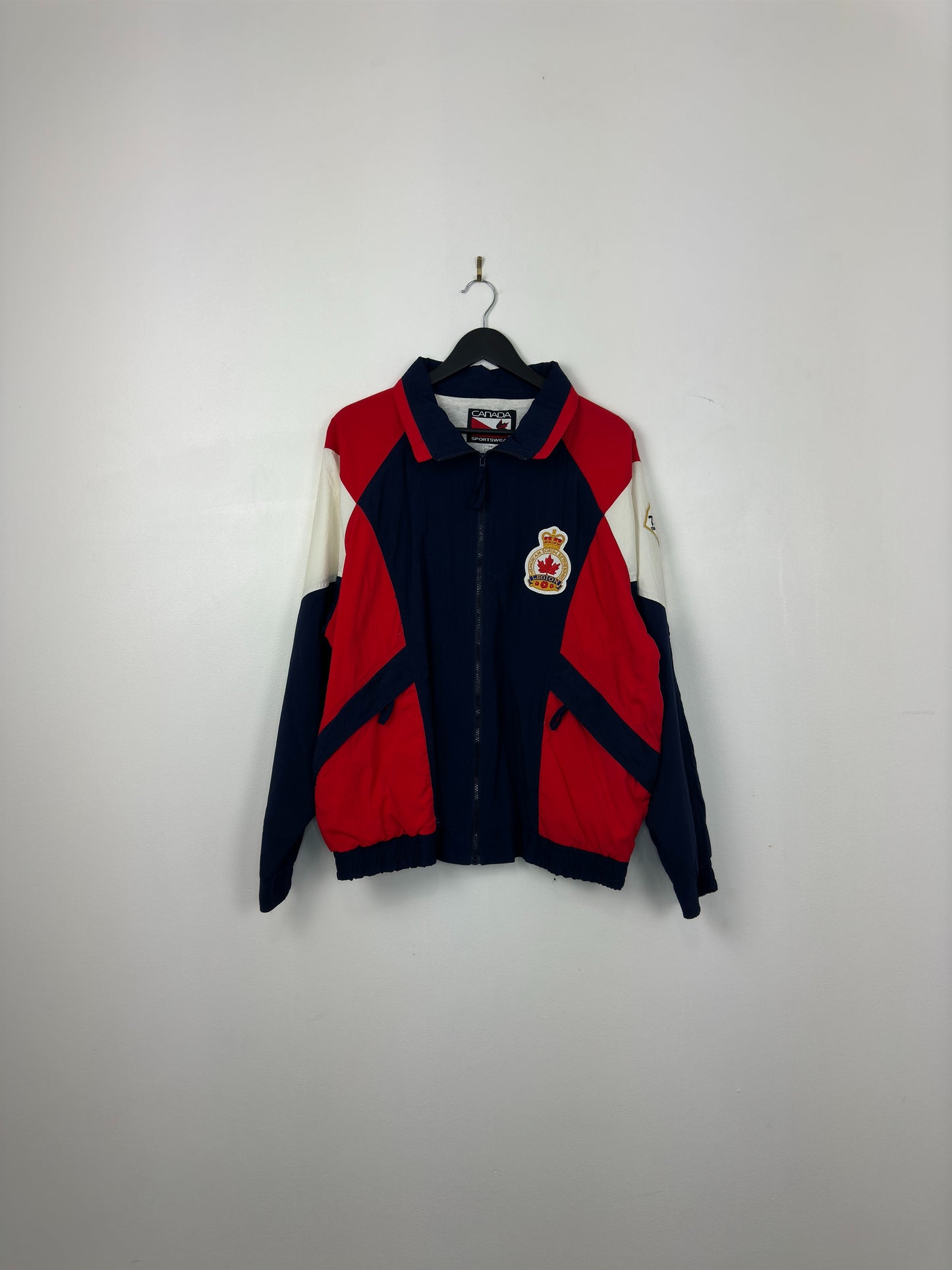 VTG x Canada Athletics x 75th Year Anniversary x Legion Pacific x Full Zip Multi Color Windbreaker Jacket - L