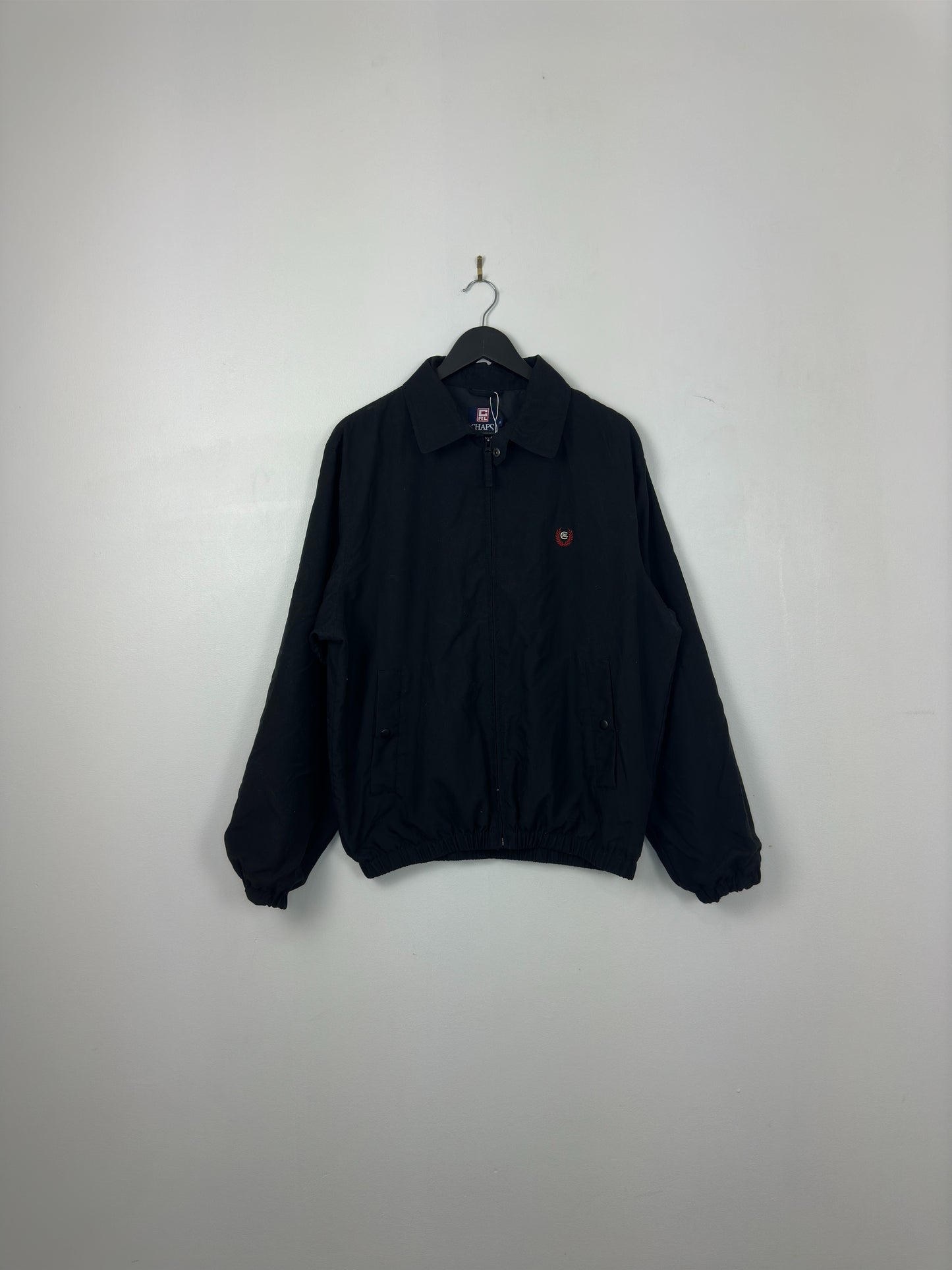 VTG x Chaps x Ralph Lauren x Black Full Zip Light Jacket - M