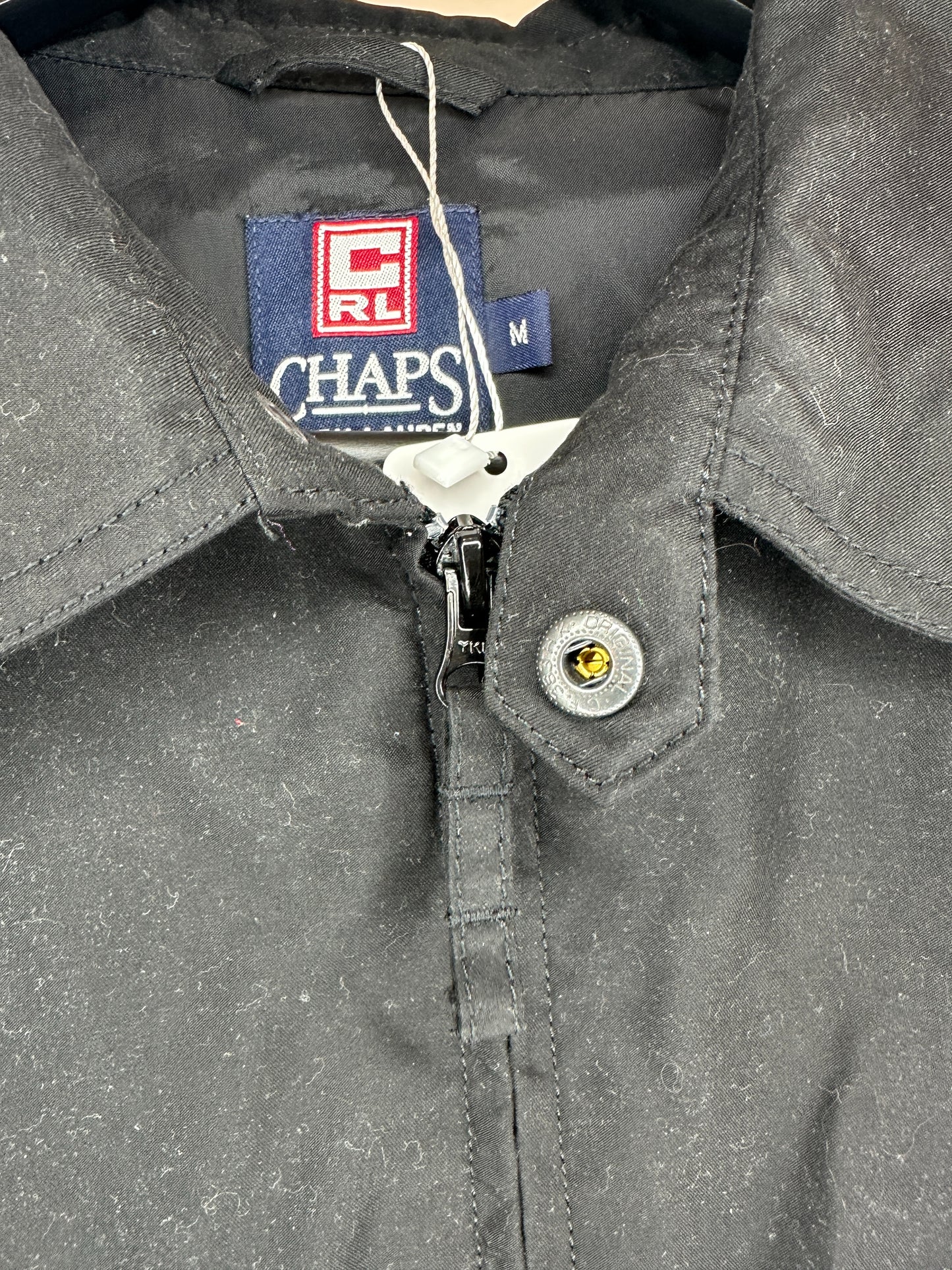 VTG x Chaps x Ralph Lauren x Black Full Zip Light Jacket - M
