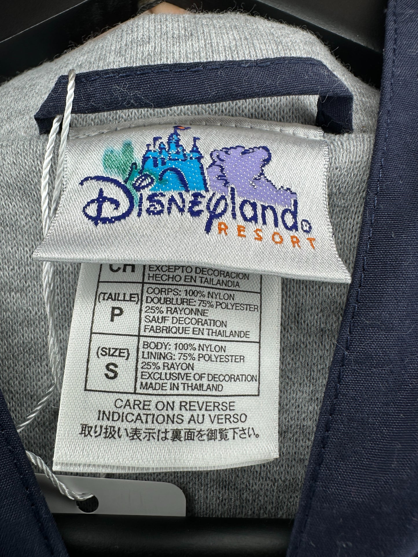 VTG x Disneyland Resorts x Mickey Mouse x Full Zip Navy Hooded Jacket - S